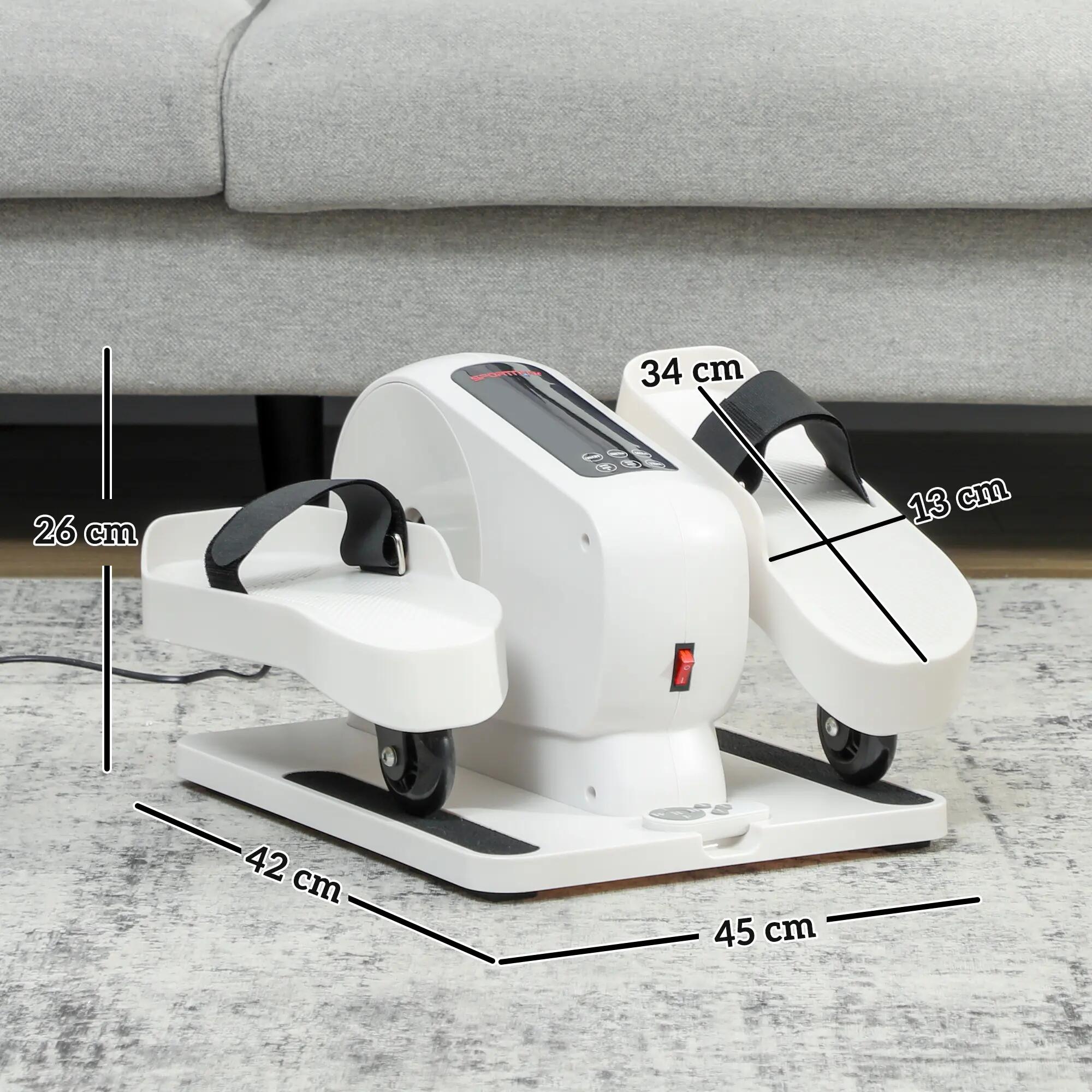 Mini vélo elliptique électrique télécommande noir blanc 3/5