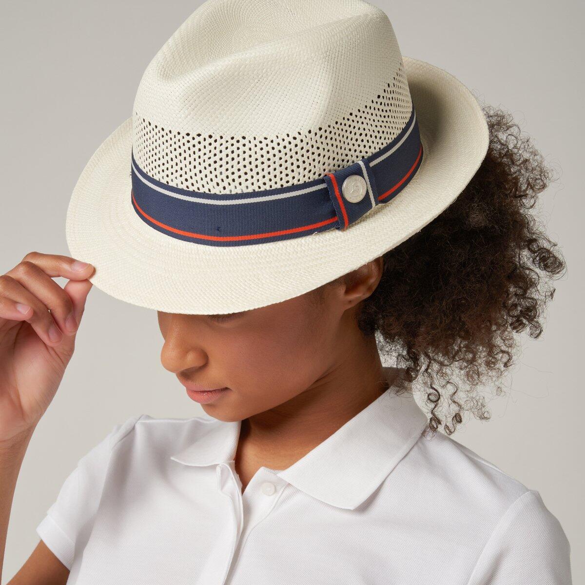 Trilby en paille unisexe Roland-Garros - marine 4/4