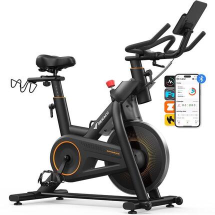 Vélo d'appartement magnétique 10 kg, 16 niveaux, Bluetooth, charge max 150 kg