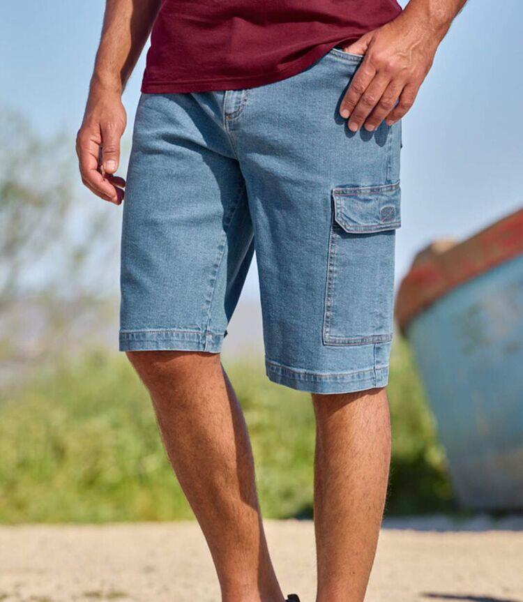 Lot de 2 Bermudas Cargo Denim Stretch  4/6