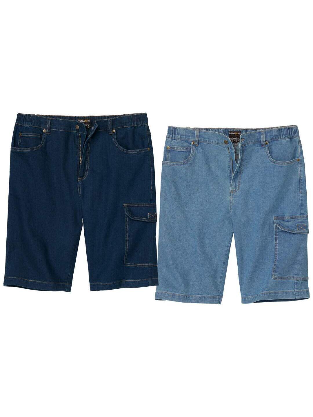Lot de 2 Bermudas Cargo Denim Stretch  1/6