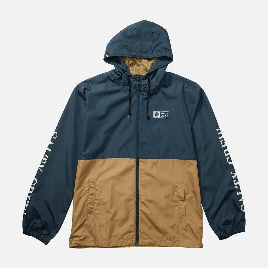 Salty Crew Surface windbreaker jacket navy straw