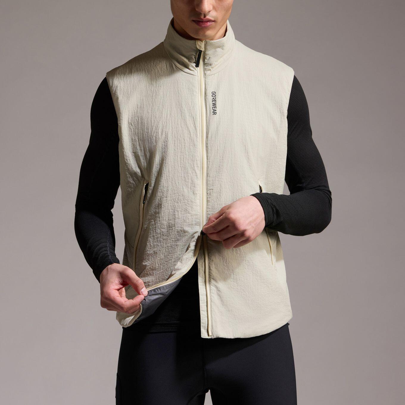 Heren Gore Wear Concurve Windstopper Beige Mouwloos Vest 2/7