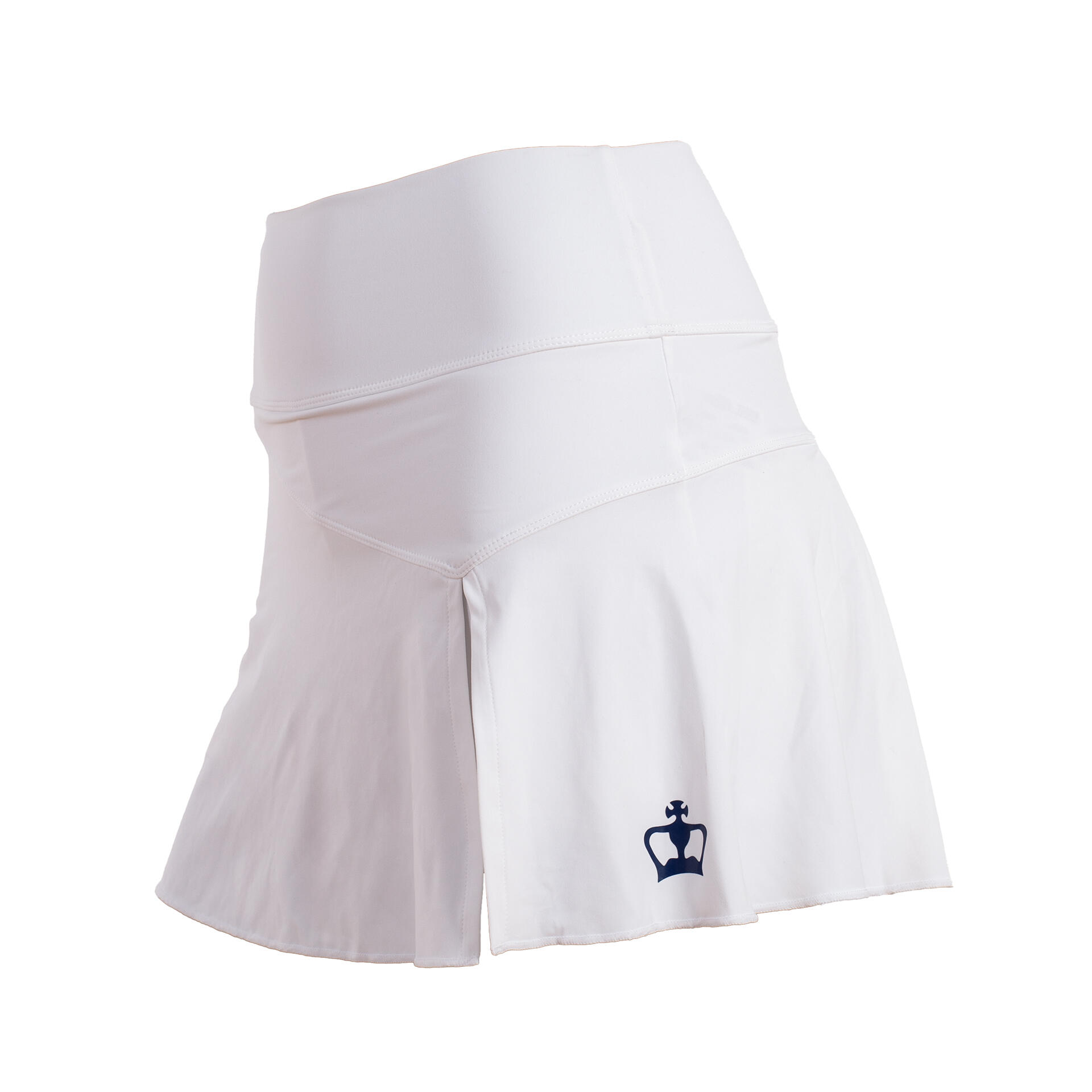 Dames Padel Tennis Rok Licht Ademend Zijsplit Creta Wit 2/5