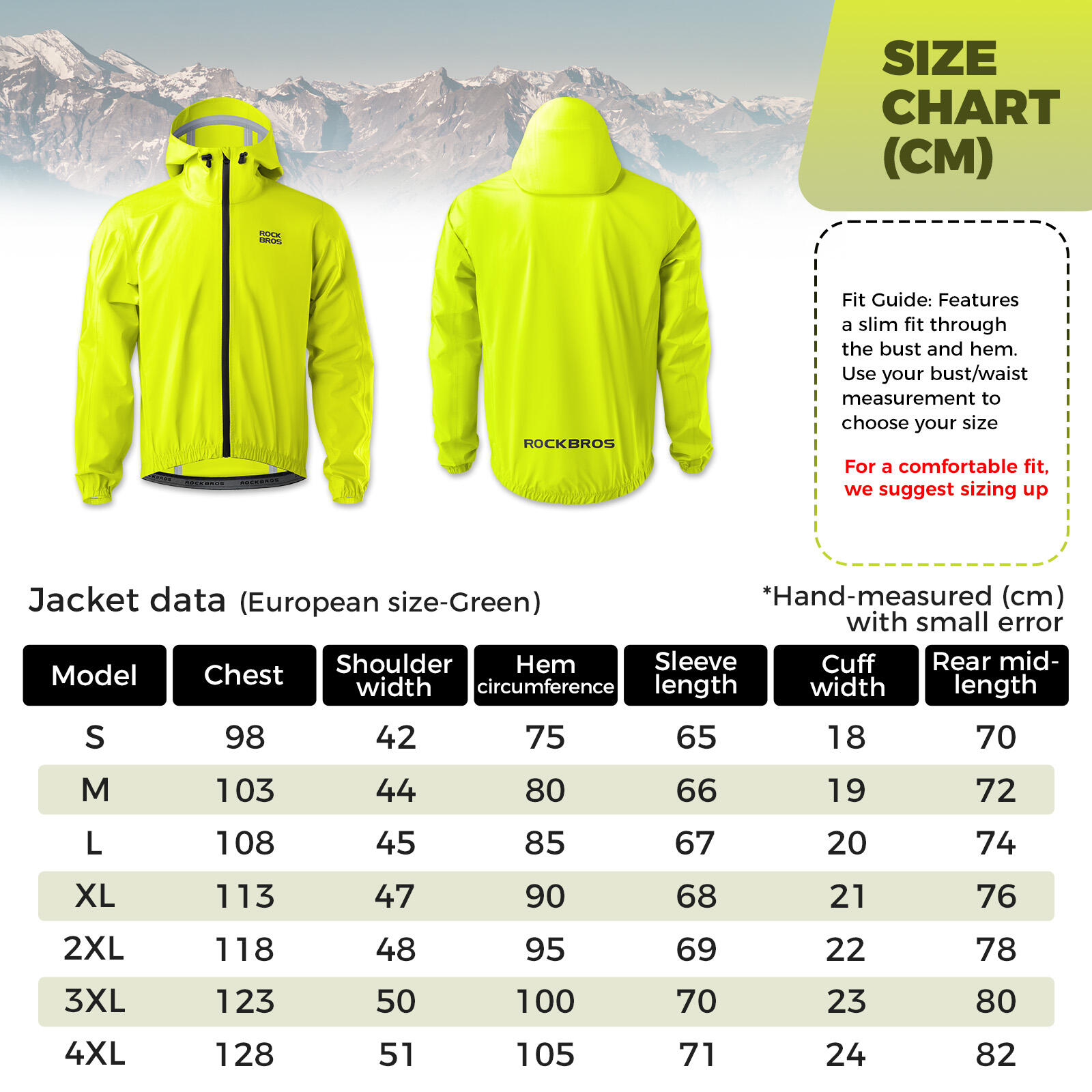 ROCKBROS Regenjacke Wasserdicht  Fahrrad Regenmantel 7/7