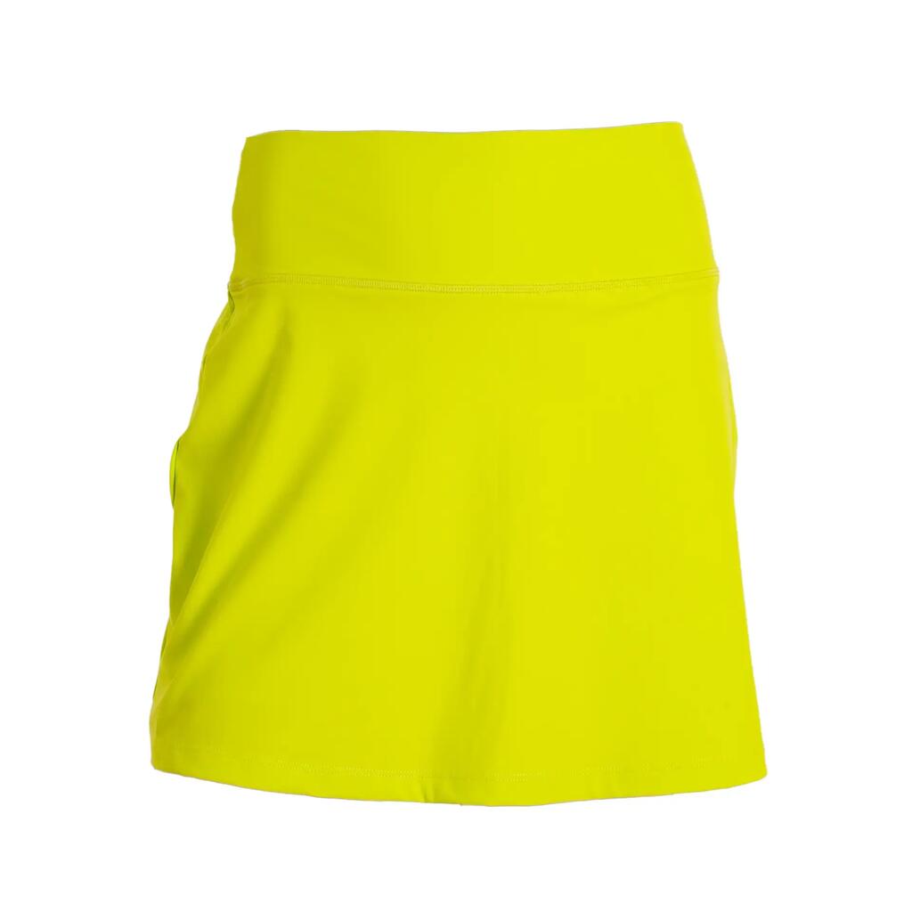 Women's Padel Tennis Lightweight Breathable Side Slit Skirt Creta Yellow