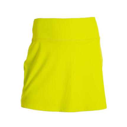 Dames Padel Tennis Rok Licht Ademend Zijsplit Creta Geel