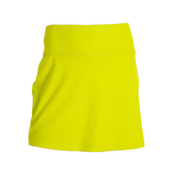 Dames Padel Tennis Rok Licht Ademend Zijsplit Creta Geel