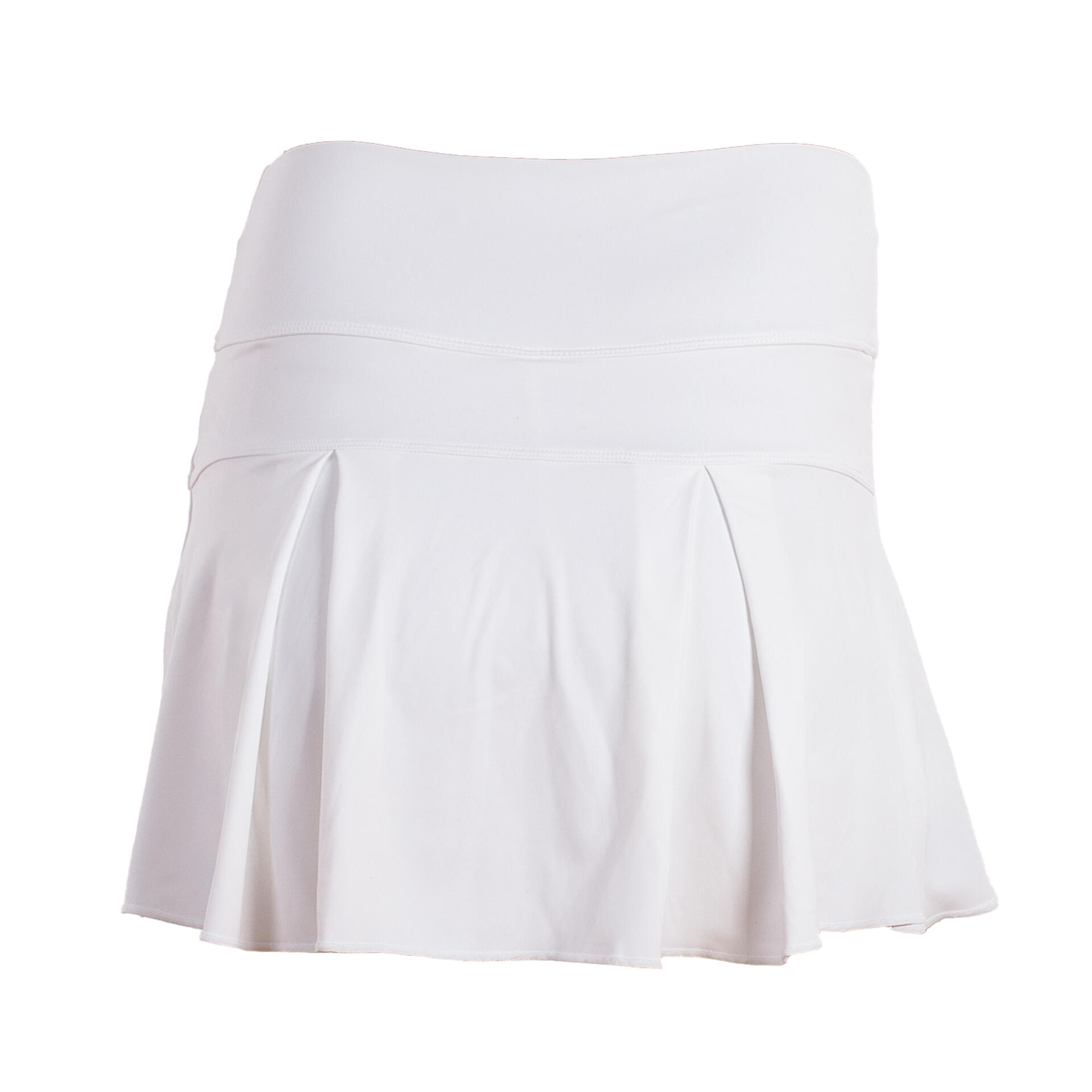 Dames Padel Tennis Rok Licht Ademend Zijsplit Creta Wit 4/5