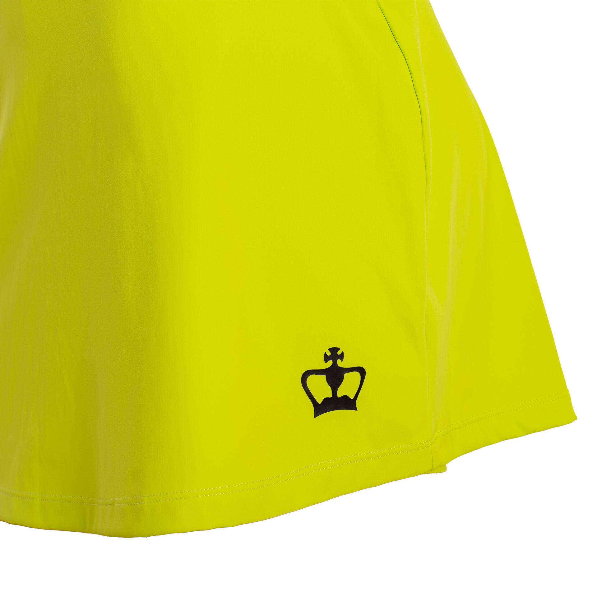 Dames Padel Tennis Rok Licht Ademend Zijsplit Creta Geel 4/5