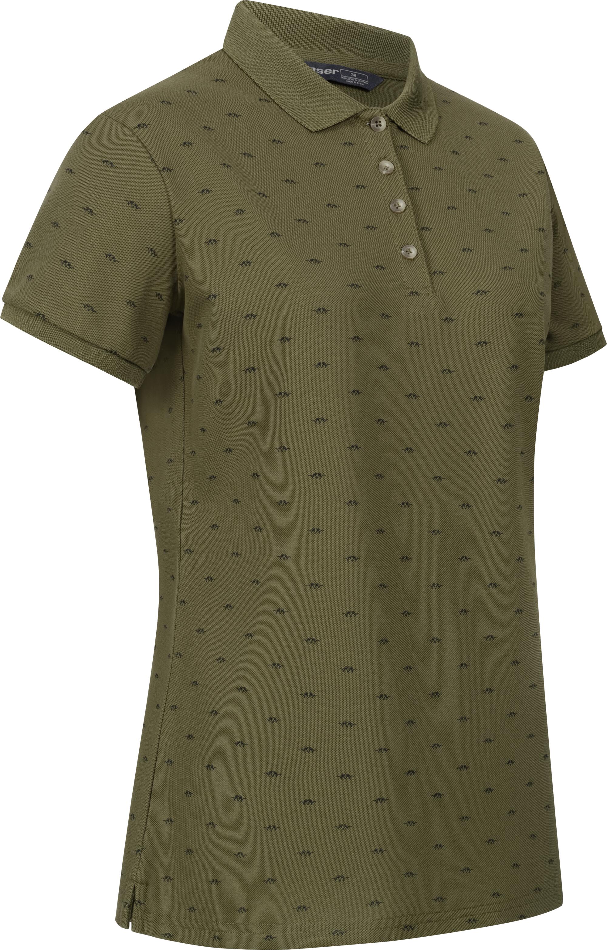 Polo Shirt Allover Dames - Olijfgroen 3/7