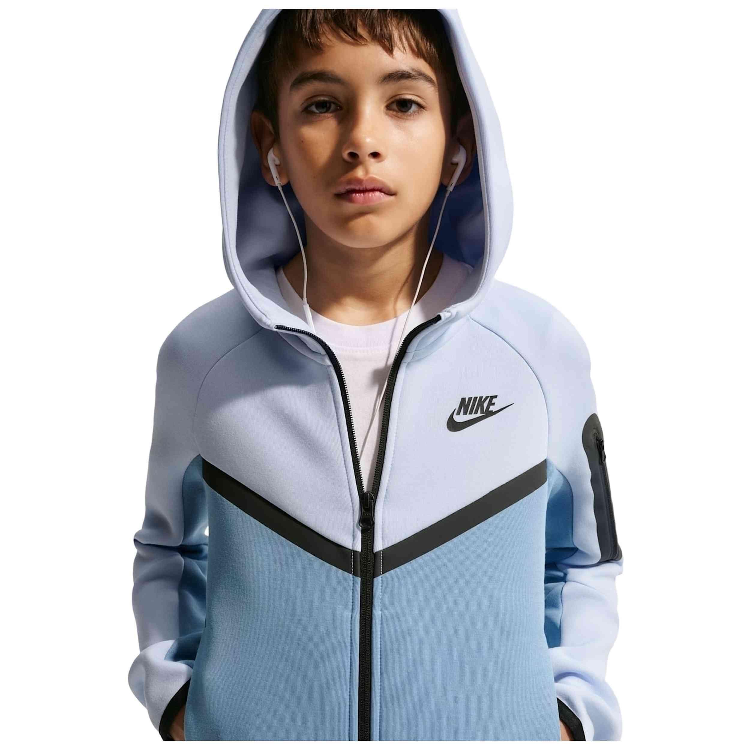 Sudadera con capucha Nike modelo Nike Sportswear Tech Fleece para niños unisex 3/5