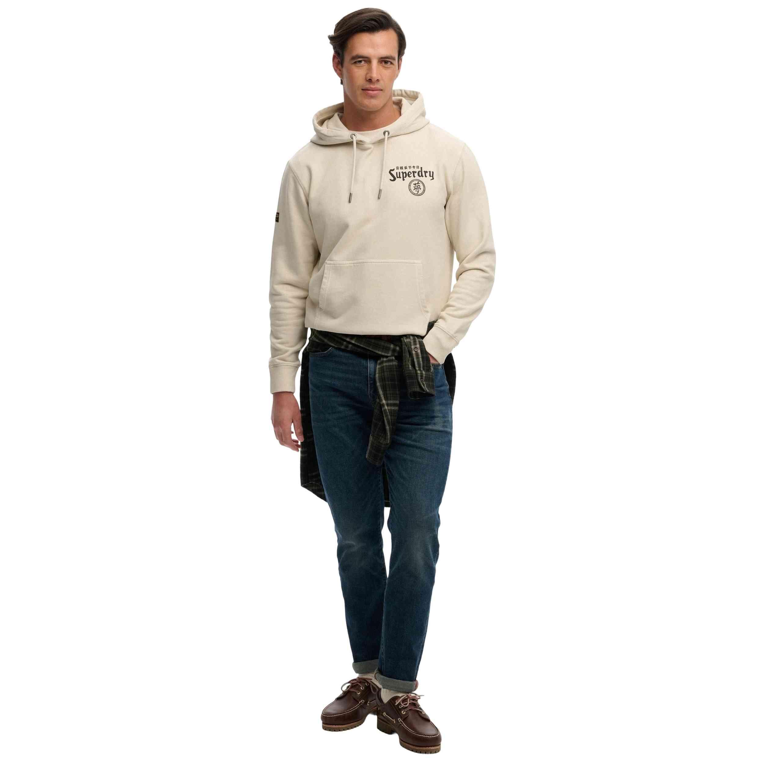 Felpa con cappuccio Superdry modello TOKYO NARRATIVE LOOSE HOOD per uomini 2/4