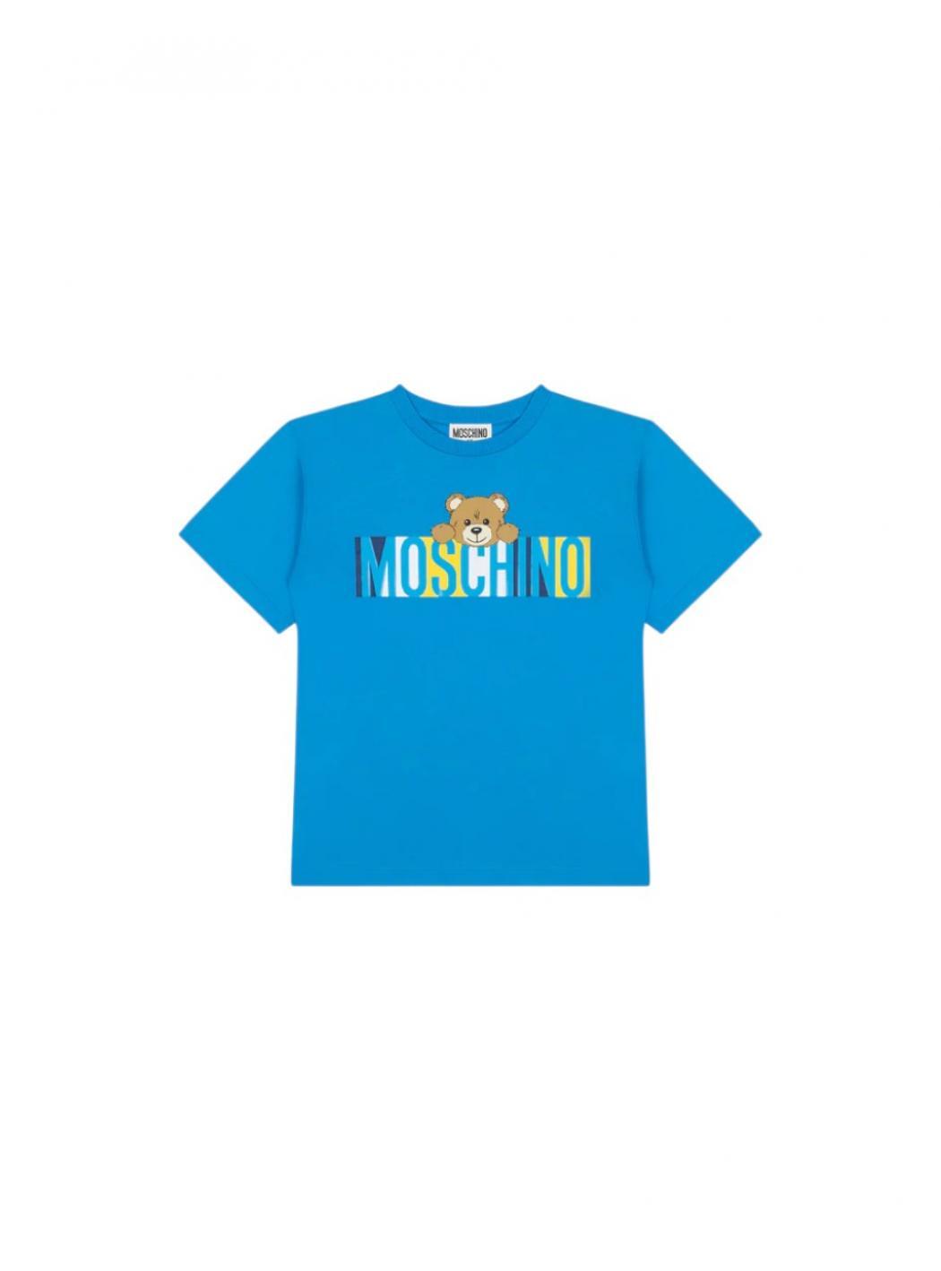 T-shirt garçon moschino turchese 1/4