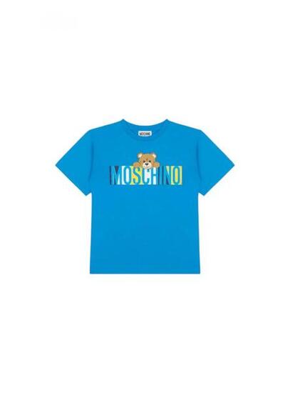 T-shirt garçon moschino turchese