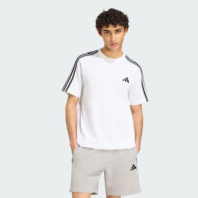 T-shirt Essentials 3-Stripes in jersey con logo sul petto a sinistra