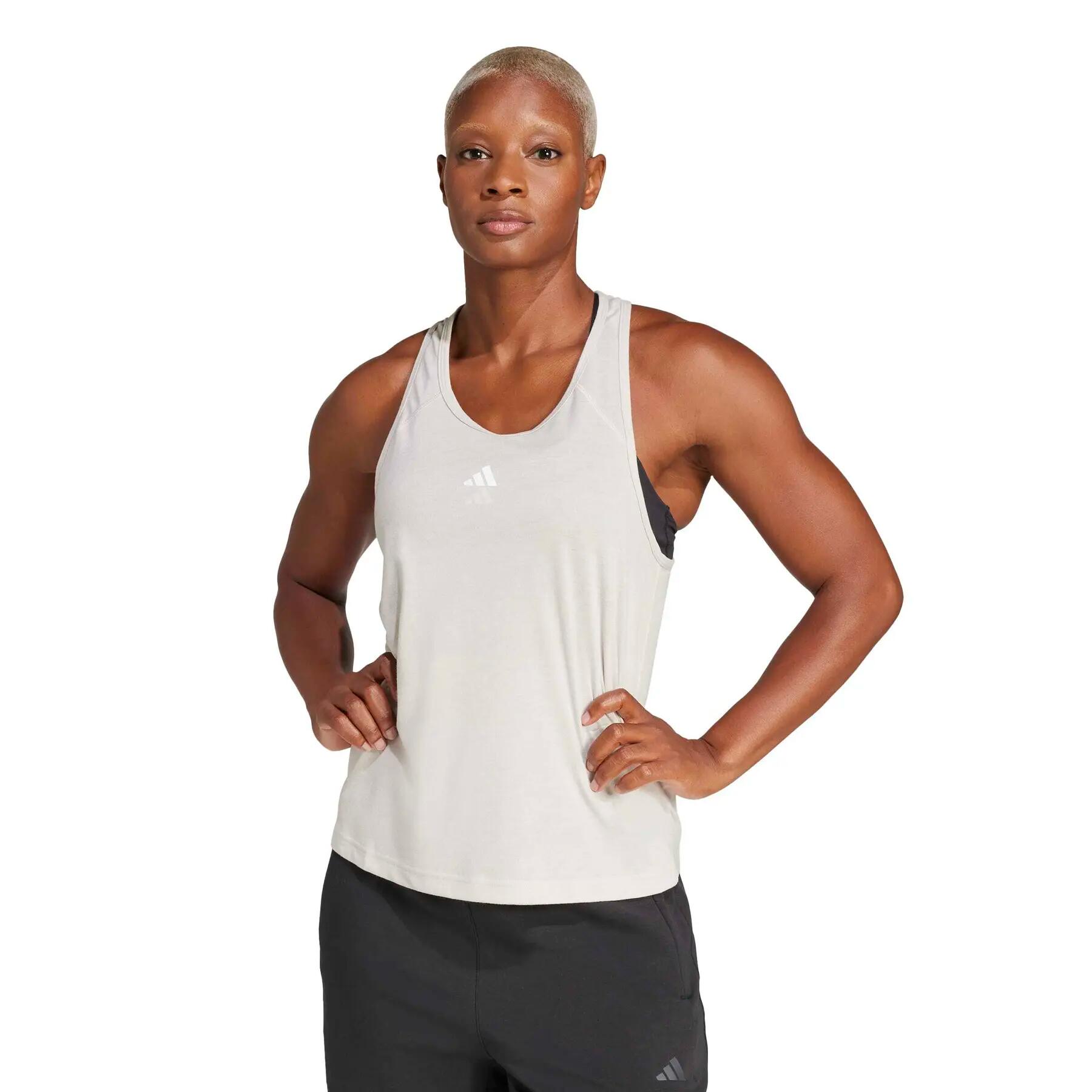 Tampo do tanque feminino adidas Essentials Minimalnding Racerback 2/6