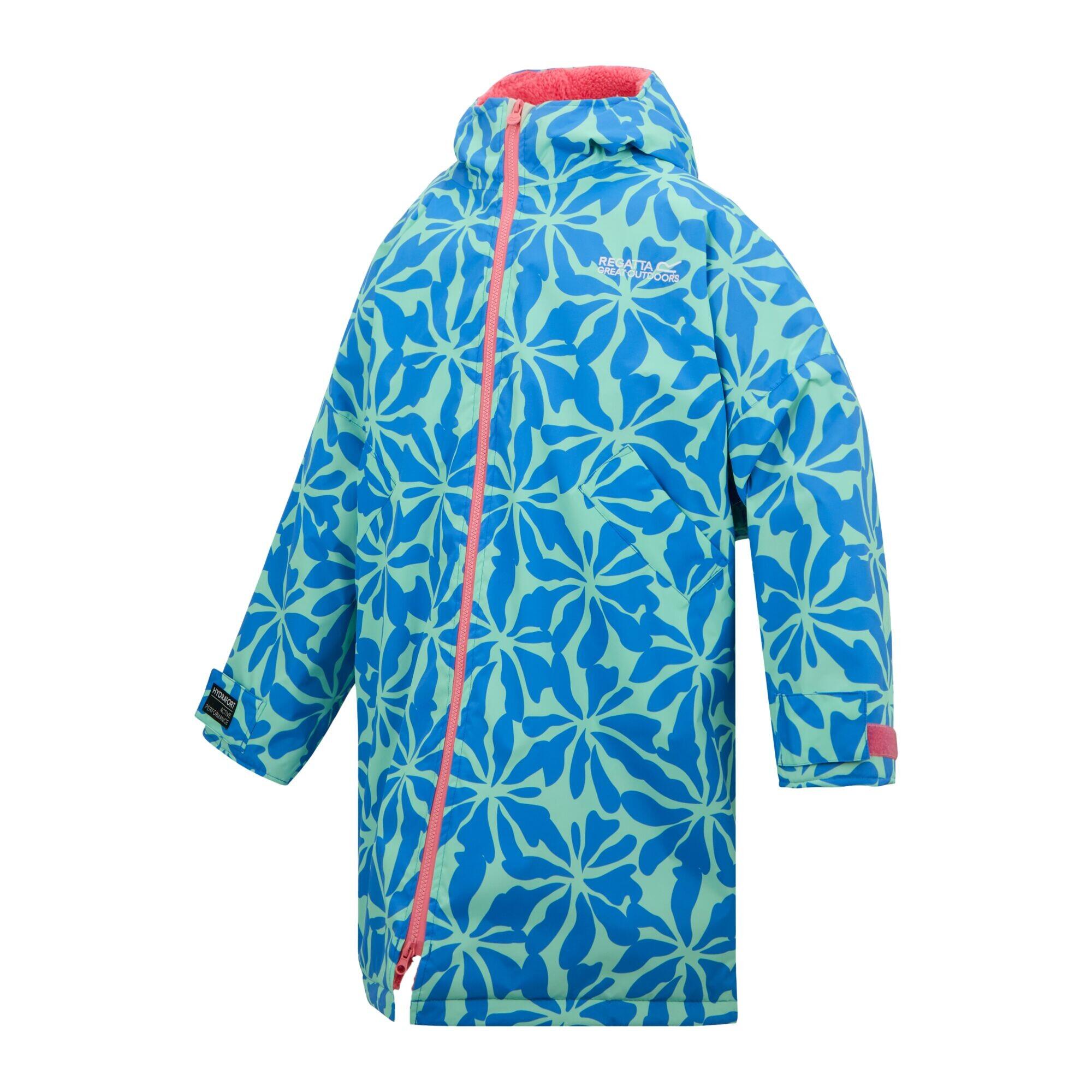 Peignoir À Langer Imperméable Motif/style Floral Enfant (Bleu / Rose Limonade) 3/5