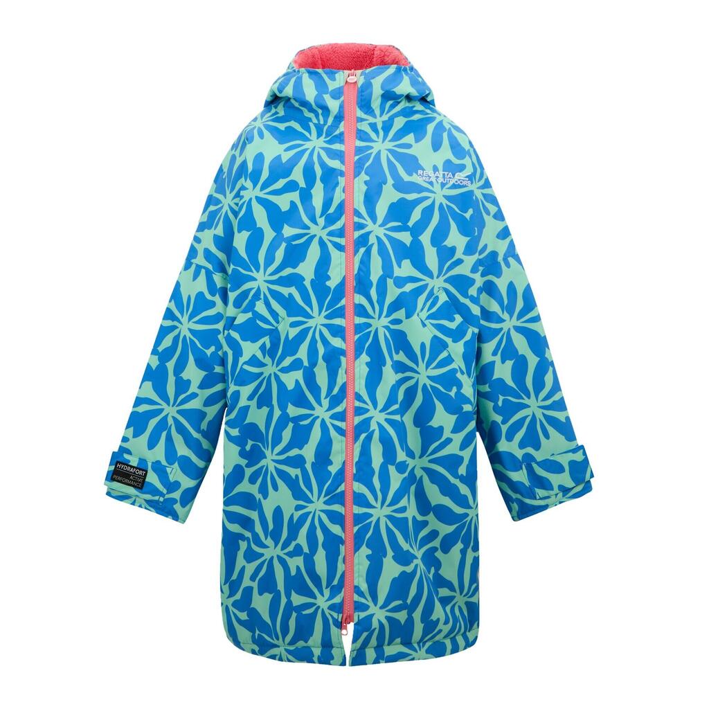 Childrens/Kids Floral Changing Robe (Blue/Pink Lemonade)