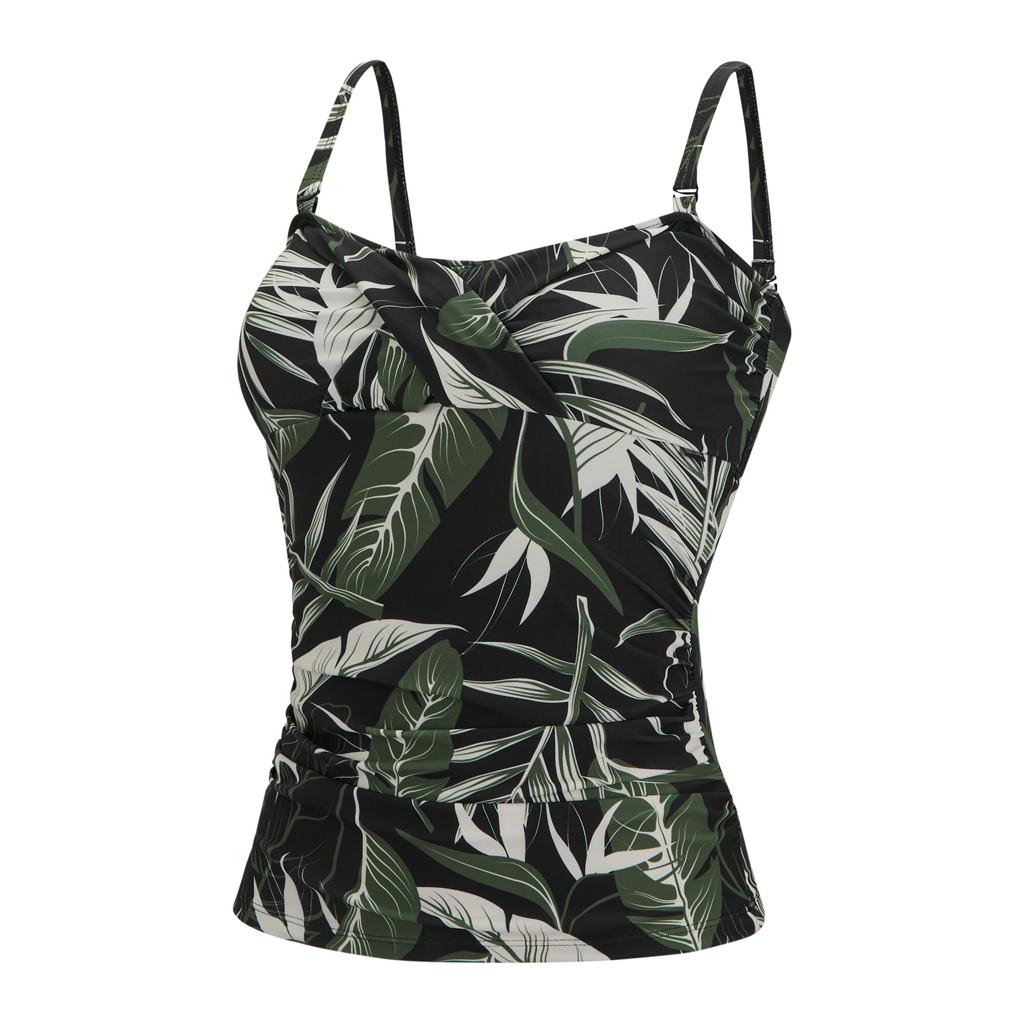Maglia Tankini Foglie Tropicali Donna Regatta Aceana III Verde Bianco Nero 3/5