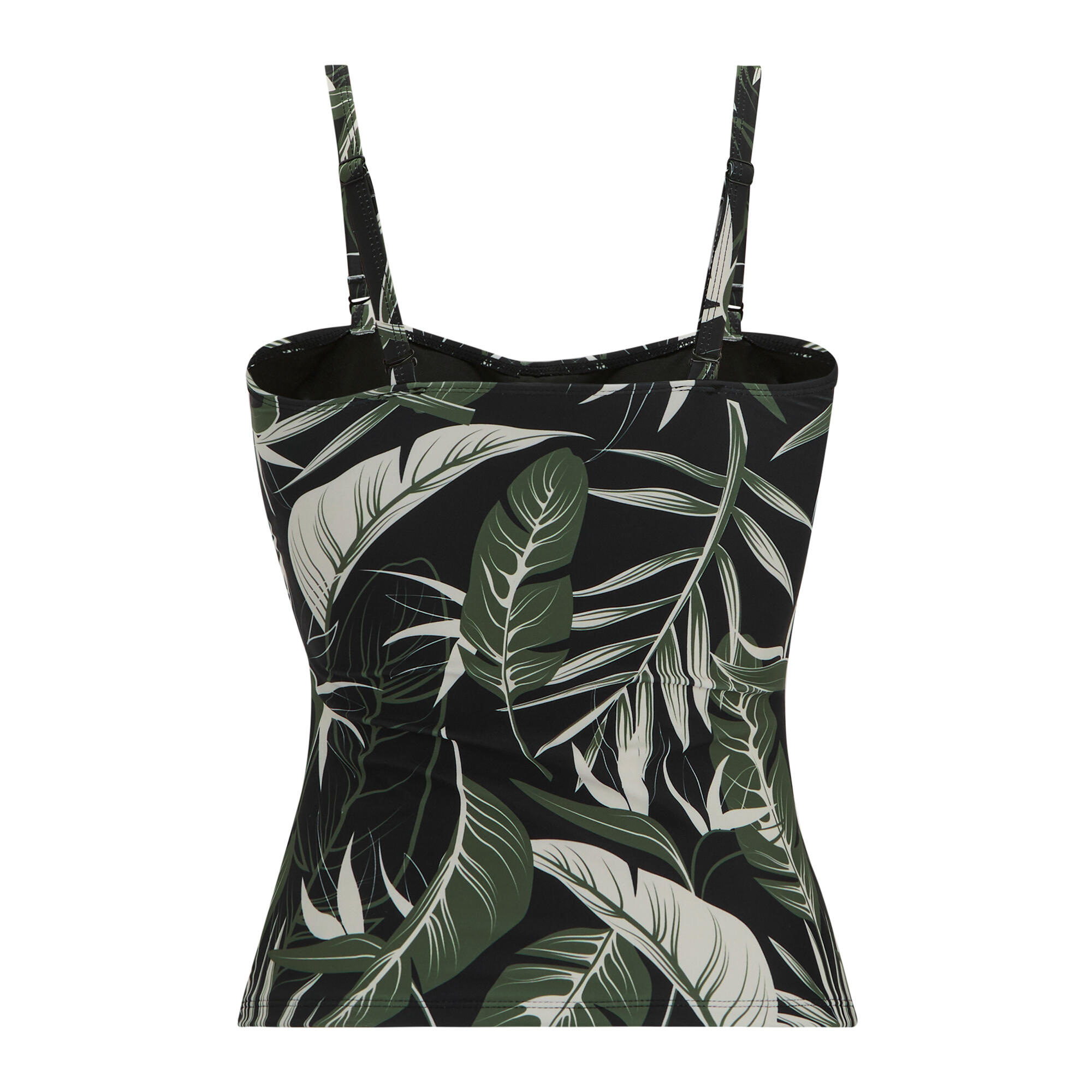 Maglia Tankini Foglie Tropicali Donna Regatta Aceana III Verde Bianco Nero 2/5