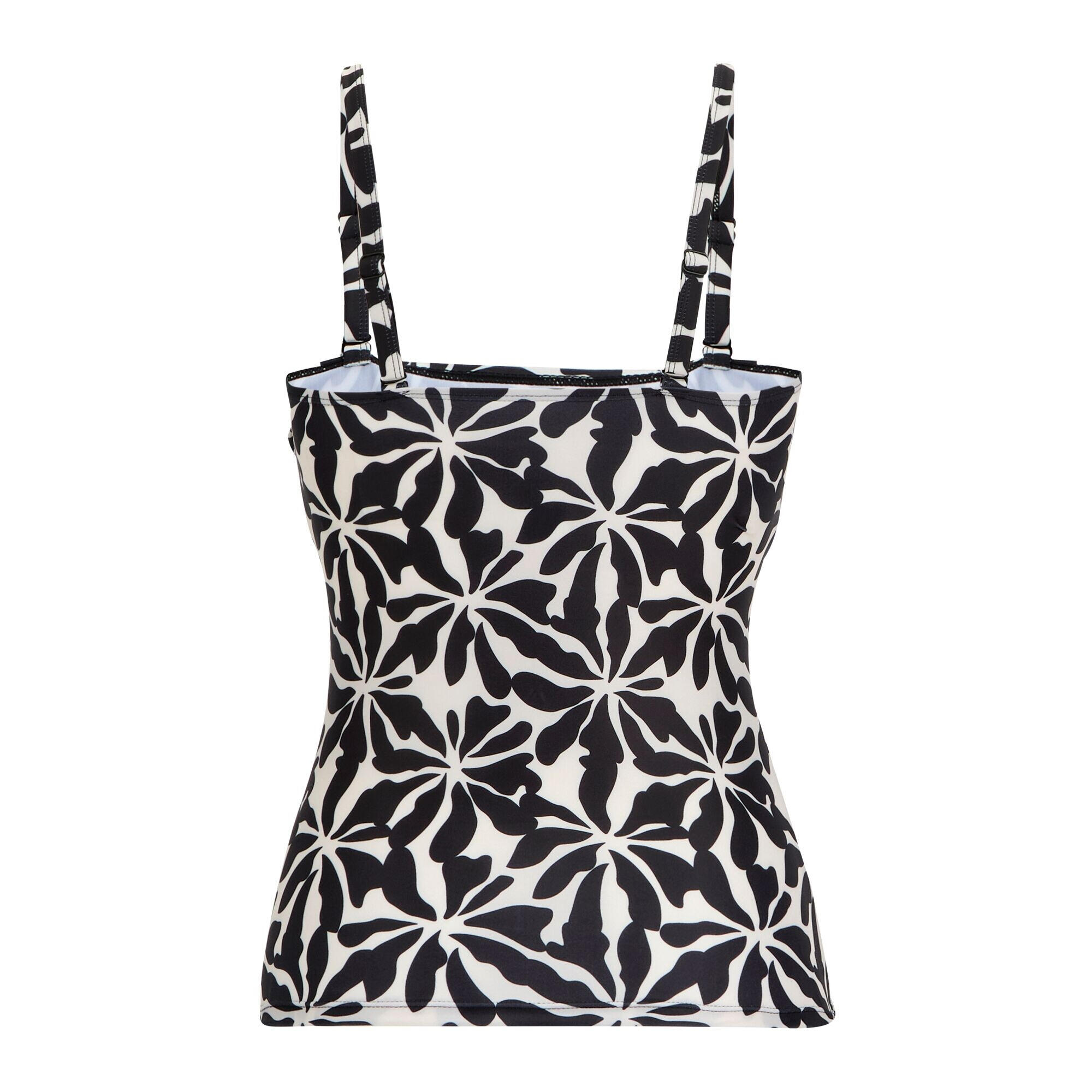 Haut De Tankini Motif/style Floral Abstrait ACEANA Femme (Blanc / Noir) 2/5