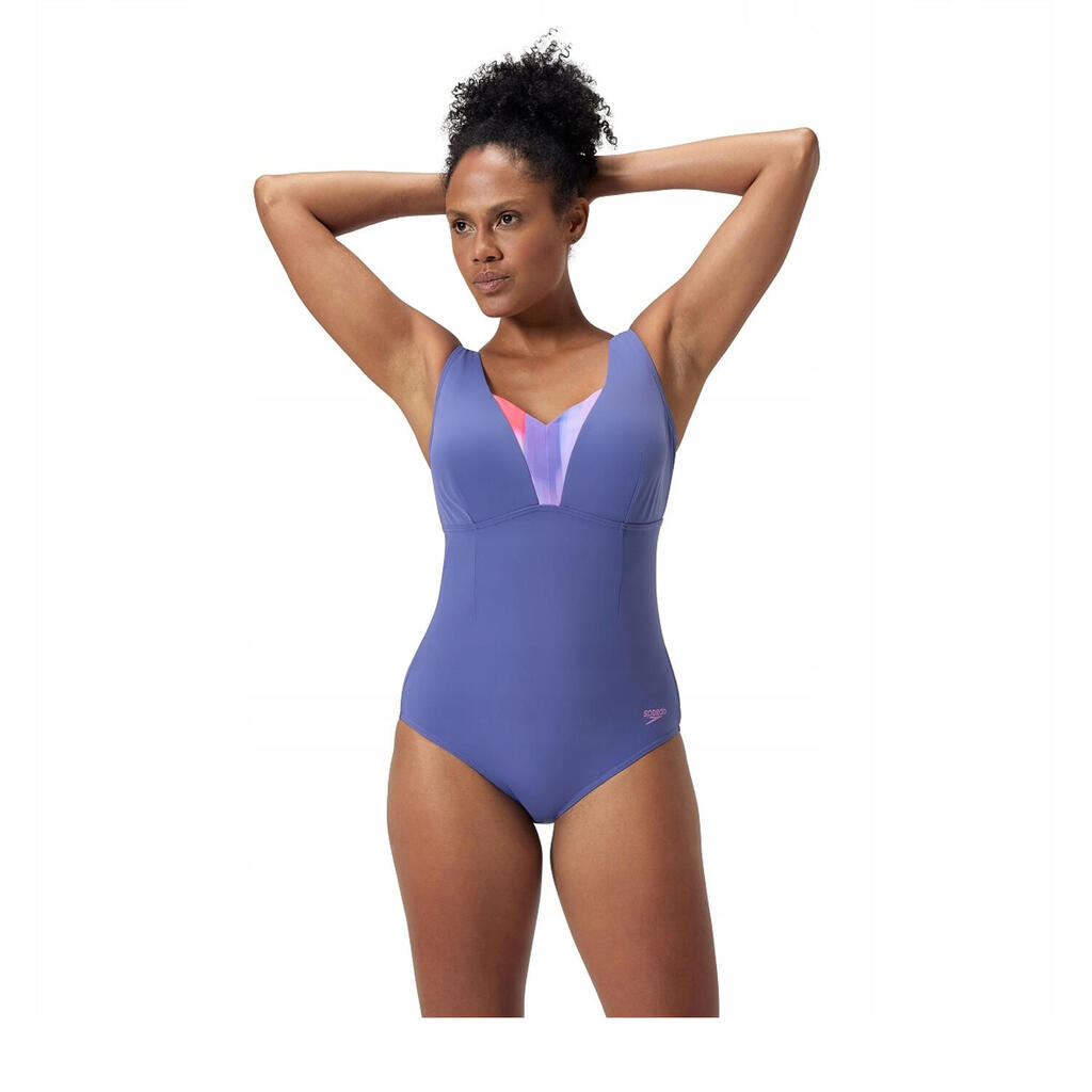 Womens/Ladies OpusGem Printed One Piece Swimsuit (Blue)