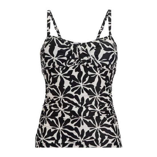 Maglia Tankini Astratto Floreale Donna Regatta Aceana III Bianco Nero
