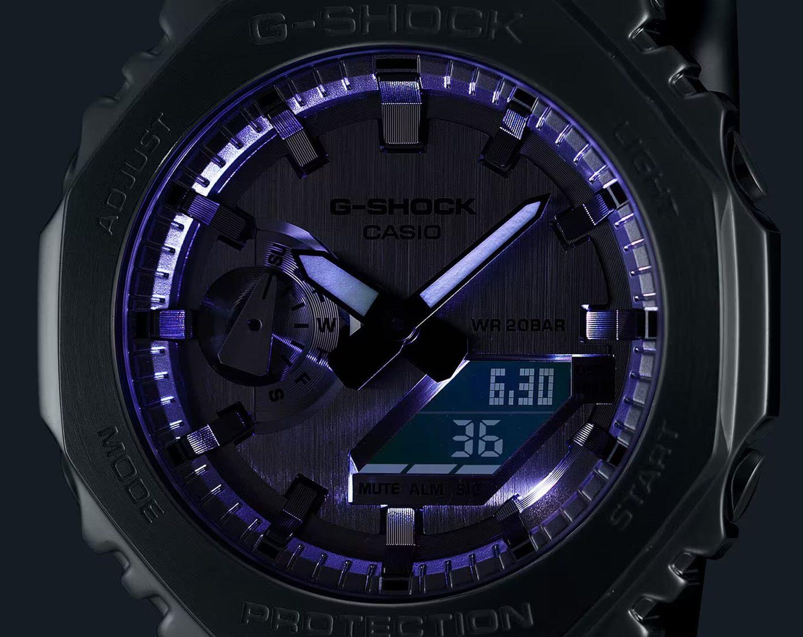 Casio Analoog En Digitaal  Horloge Zilverkleurig/Zwart GM-2100YRA-8AER 3/4
