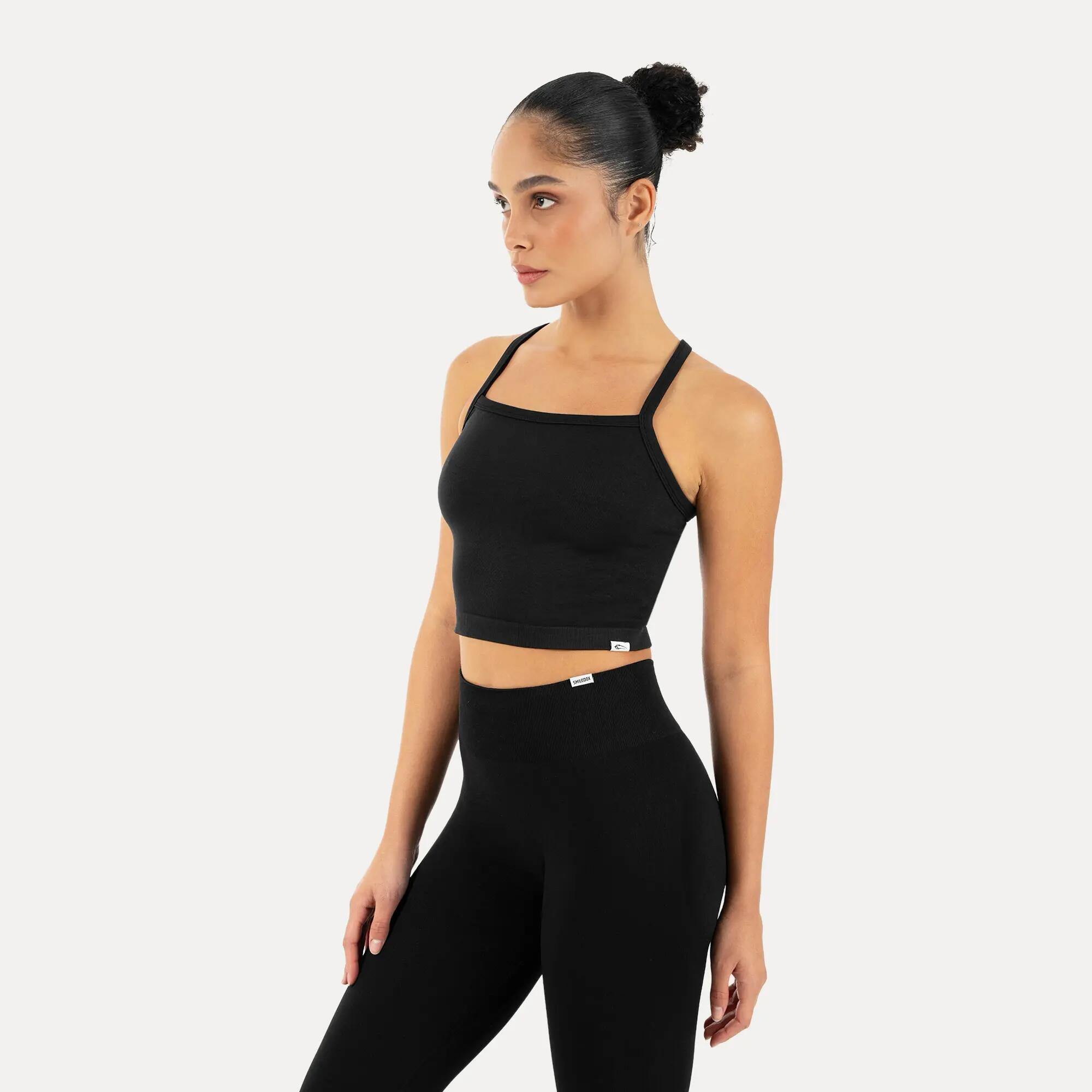 Damen Crop Top Vonda Schwarz 2/6