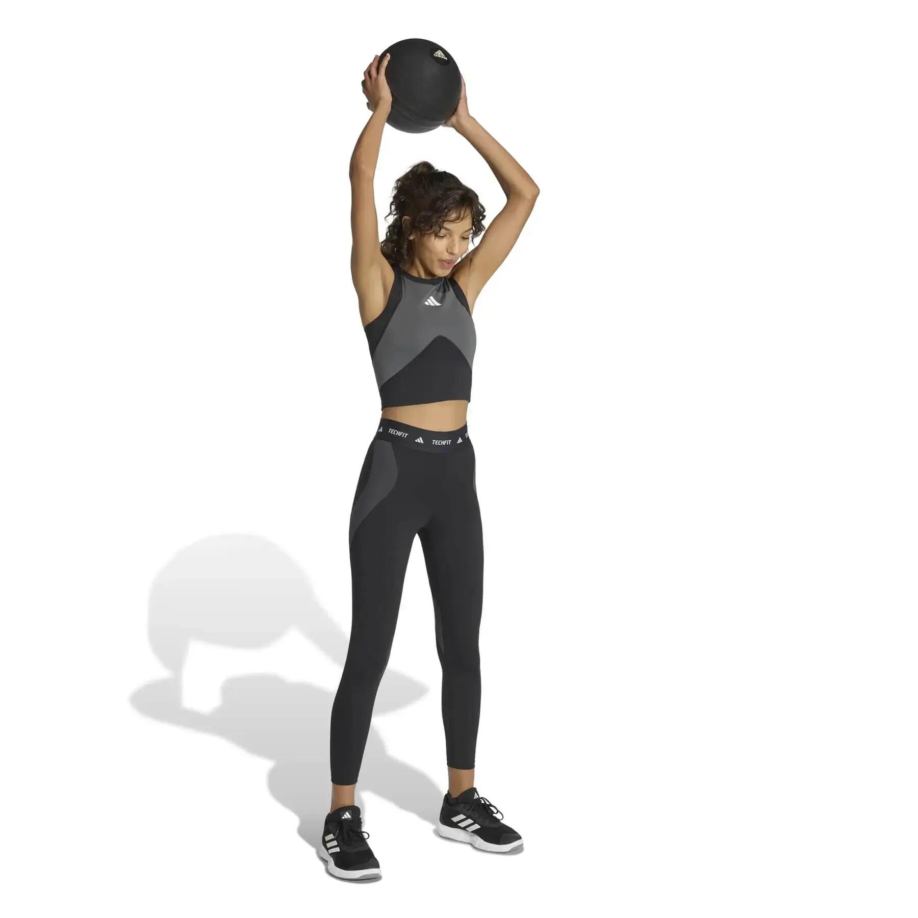 Canottiera da donna adidas Techfit Workout Color Block 3/6