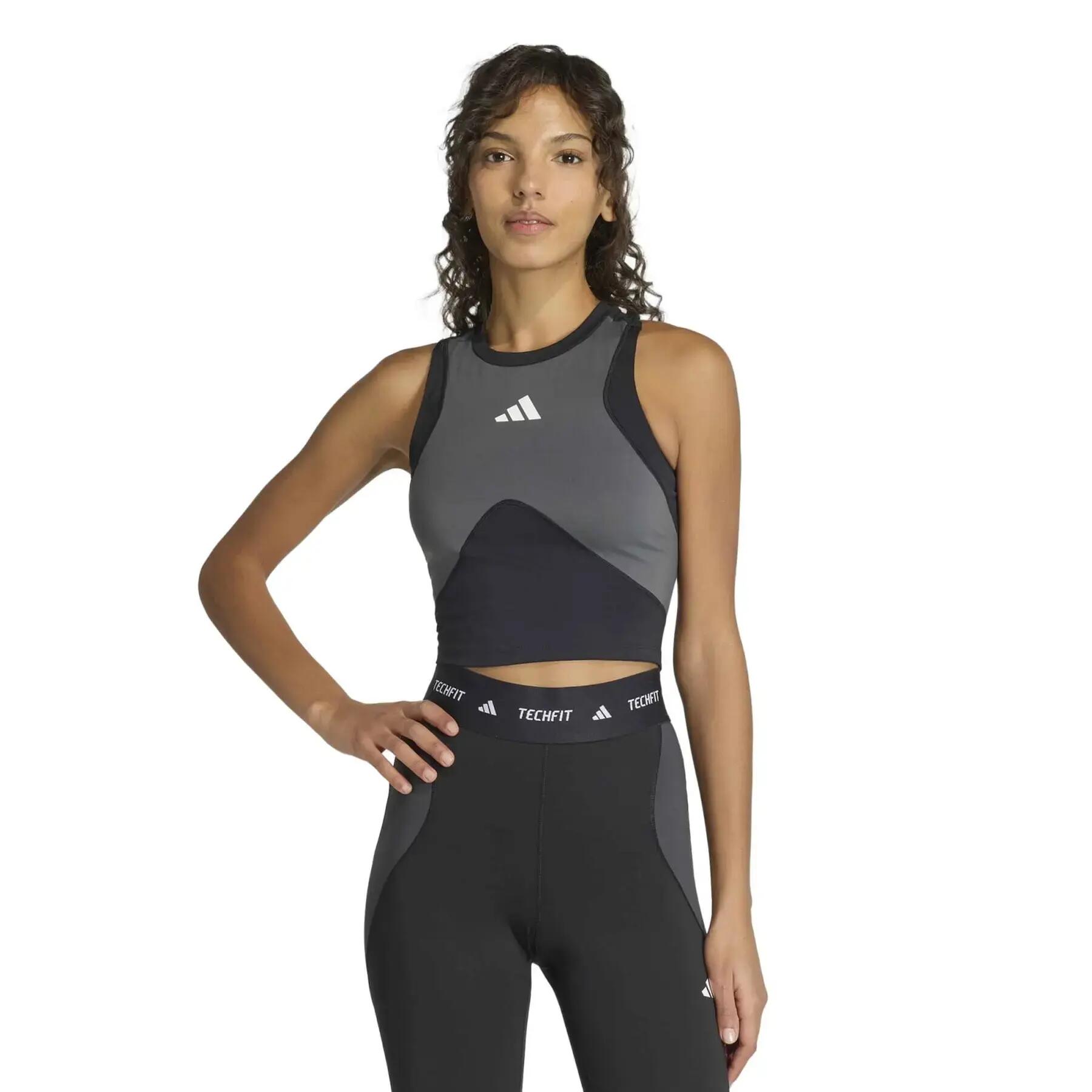 Canottiera da donna adidas Techfit Workout Color Block 2/6