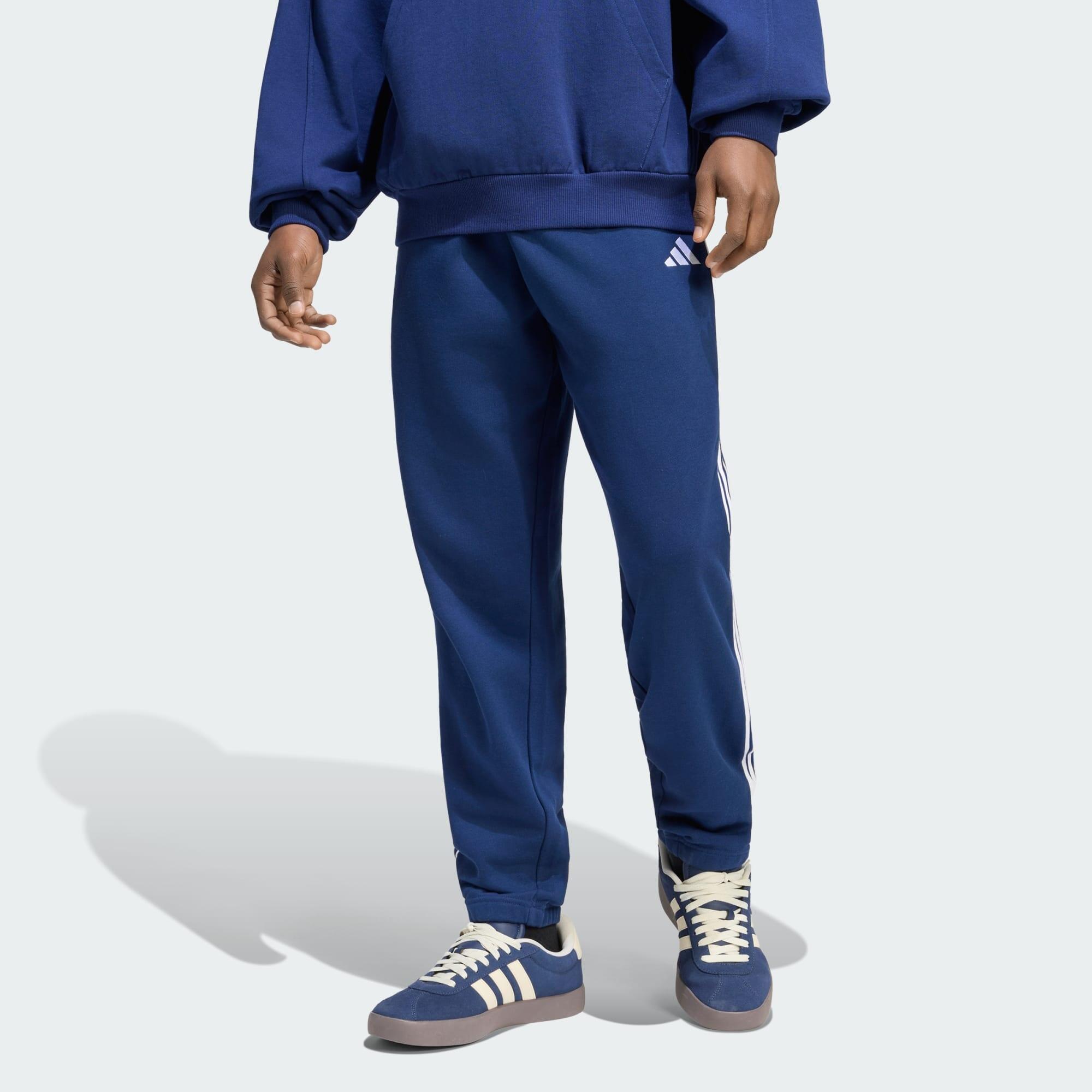 Pantaloni Essentials 3-Stripes in french terry con bordi affusolati 2/5