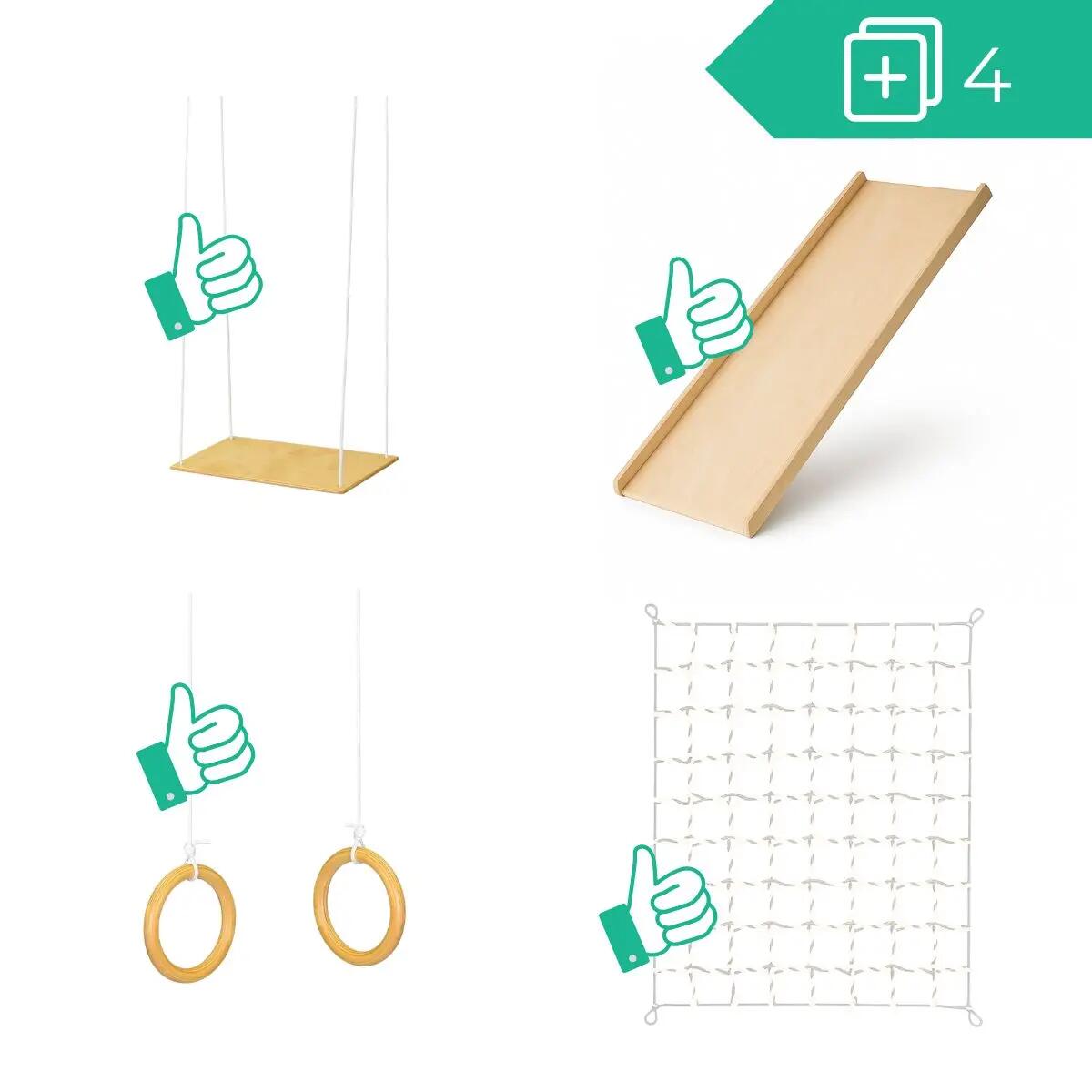 Unikum Montessori beltéri játszótér természetes fából 4/7