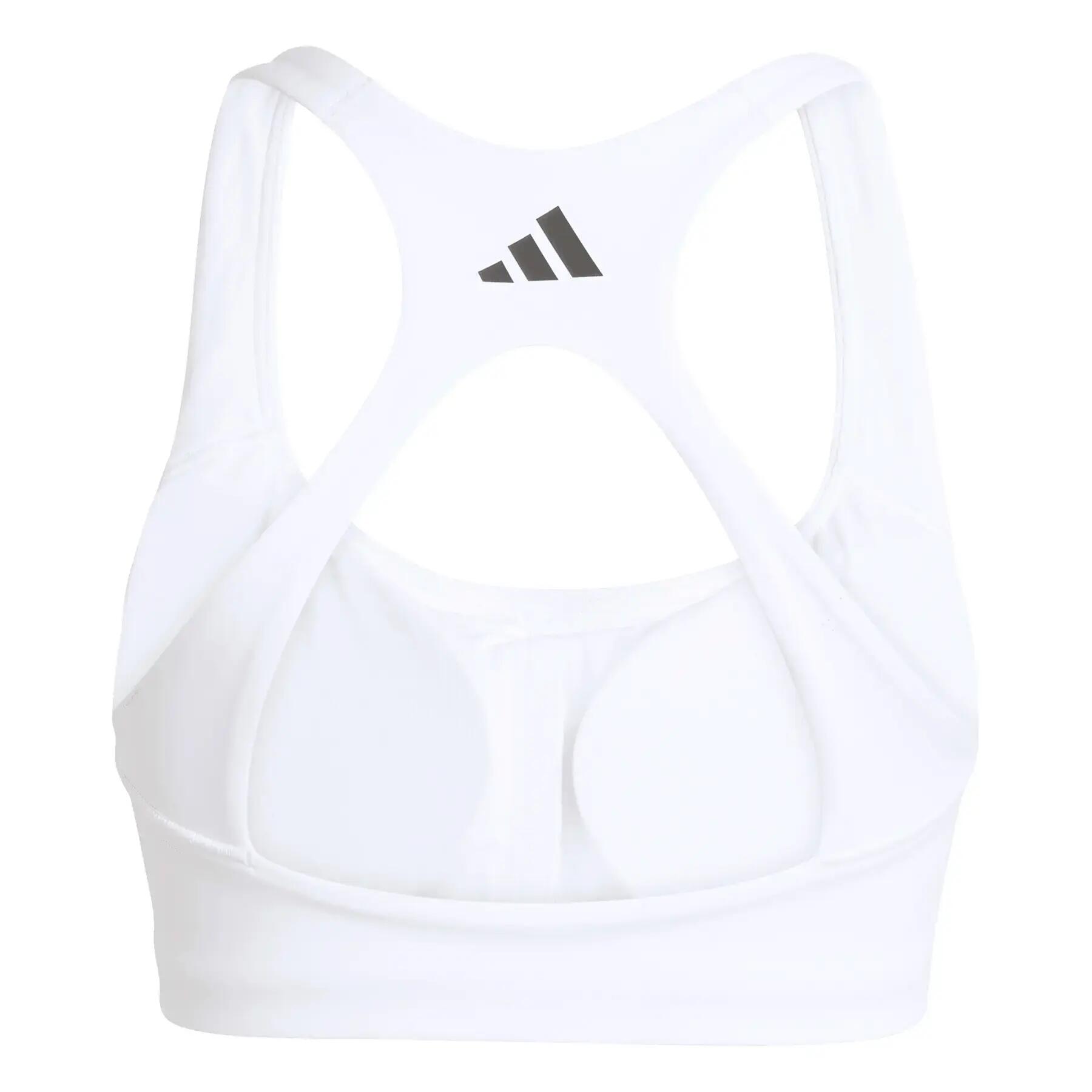Biustonosz dla kobiet adidas Optime Workout 3-stripes 2/7