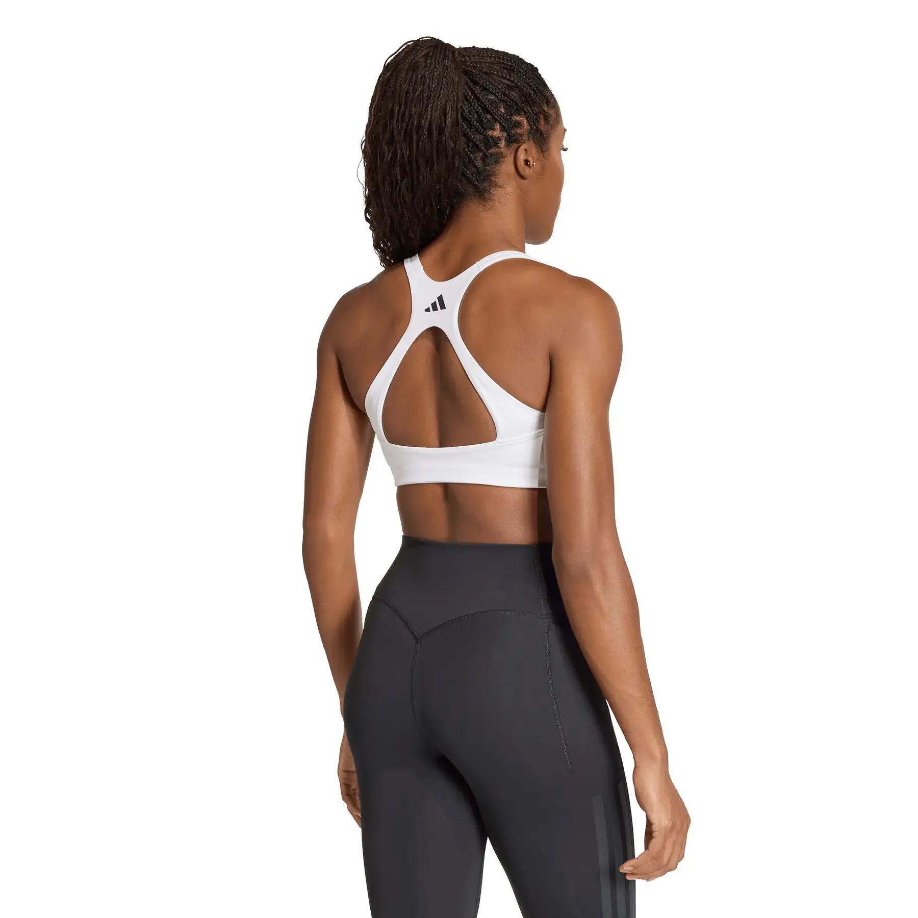 Biustonosz dla kobiet adidas Optime Workout 3-stripes 4/7