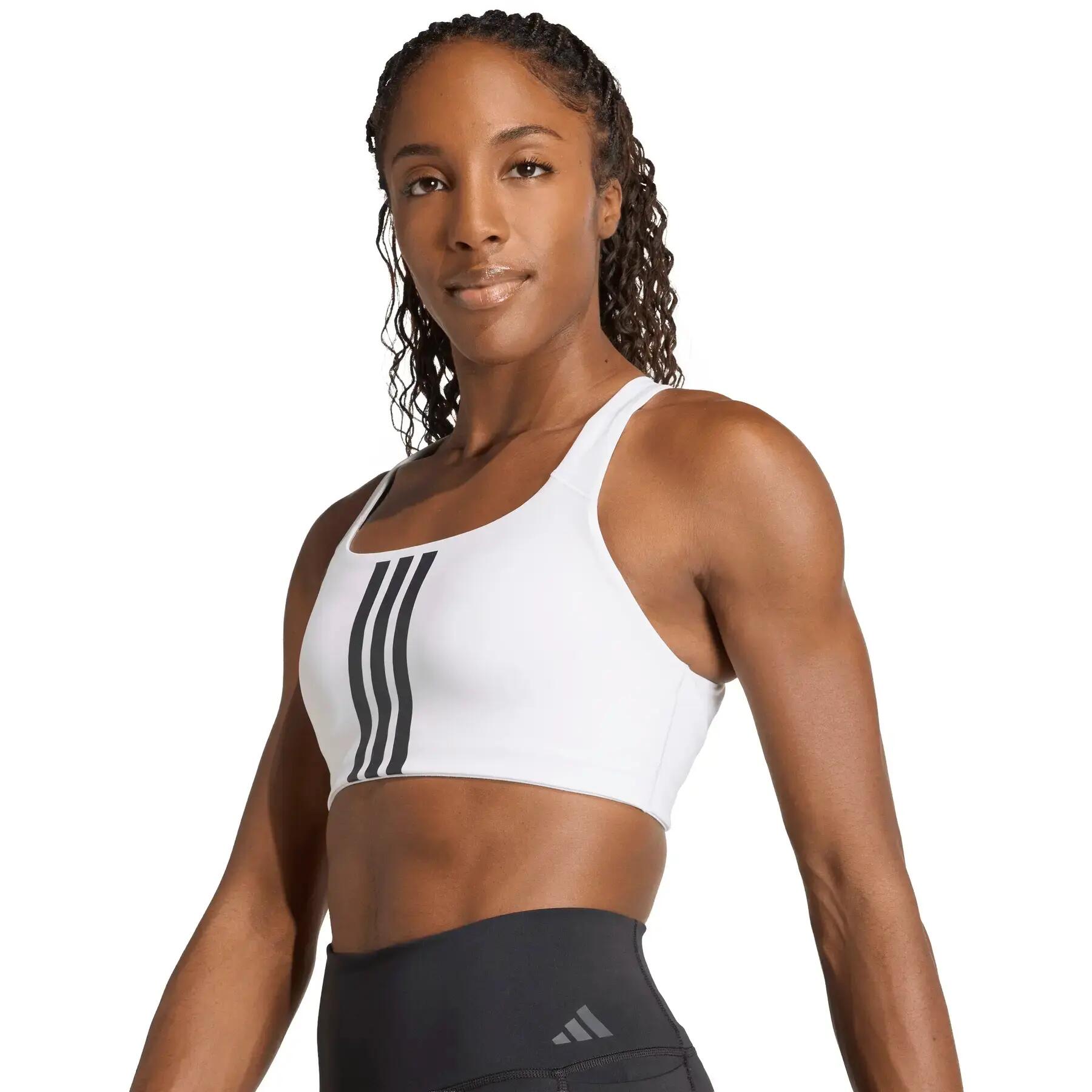 Biustonosz dla kobiet adidas Optime Workout 3-stripes 6/7