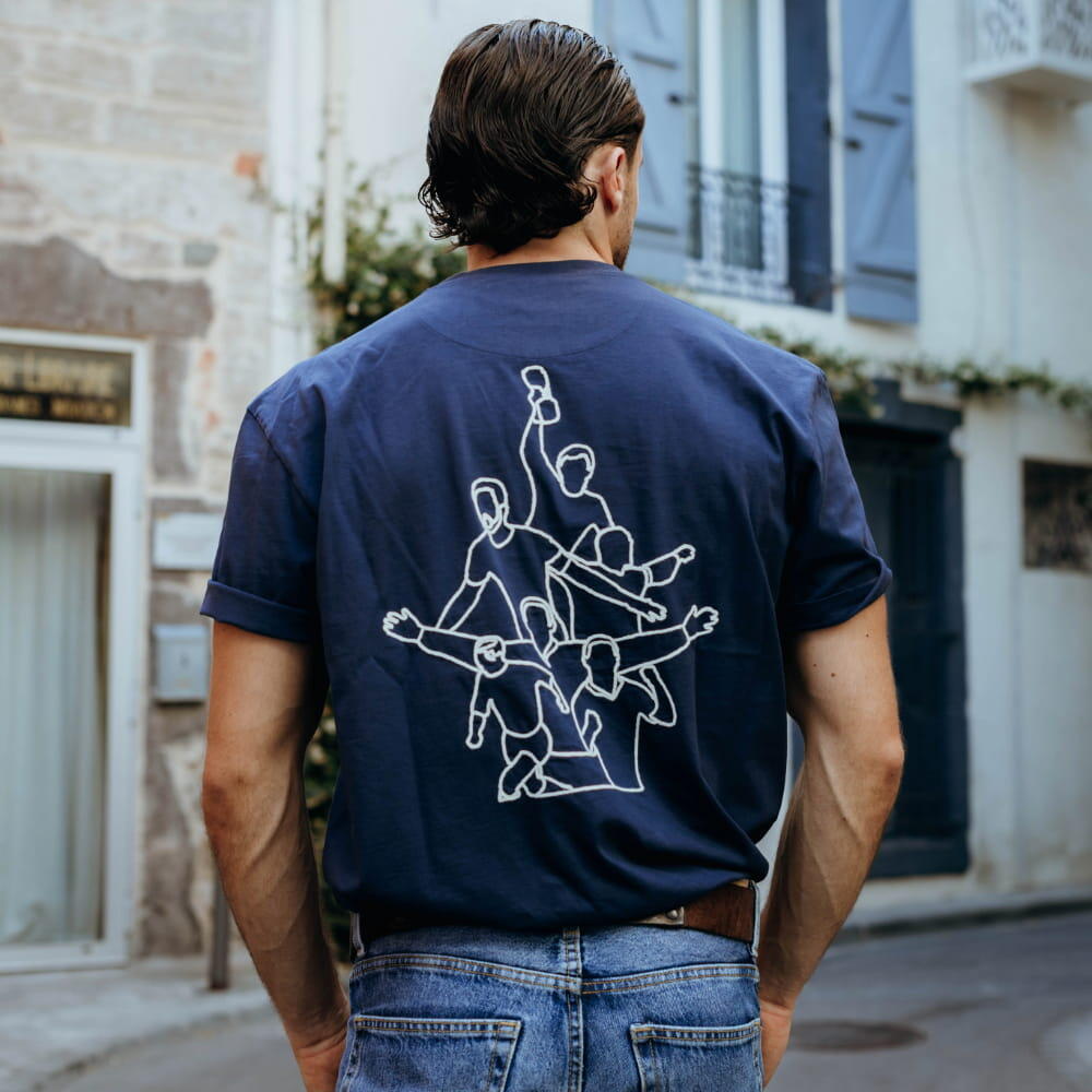 Engeland Legends - Geborduurd T-shirt - Blauw – COPA Football 2/7