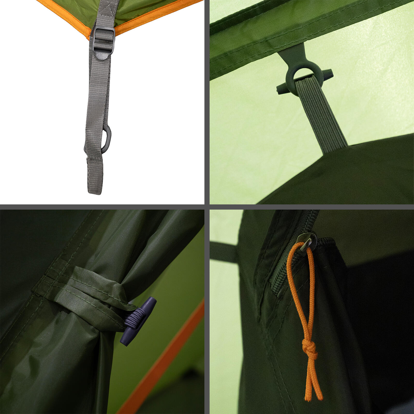 Tienda de campaña tipo domo Tay 200 camping 2 personas bicicleta vestíbulo 3 kg 7/7