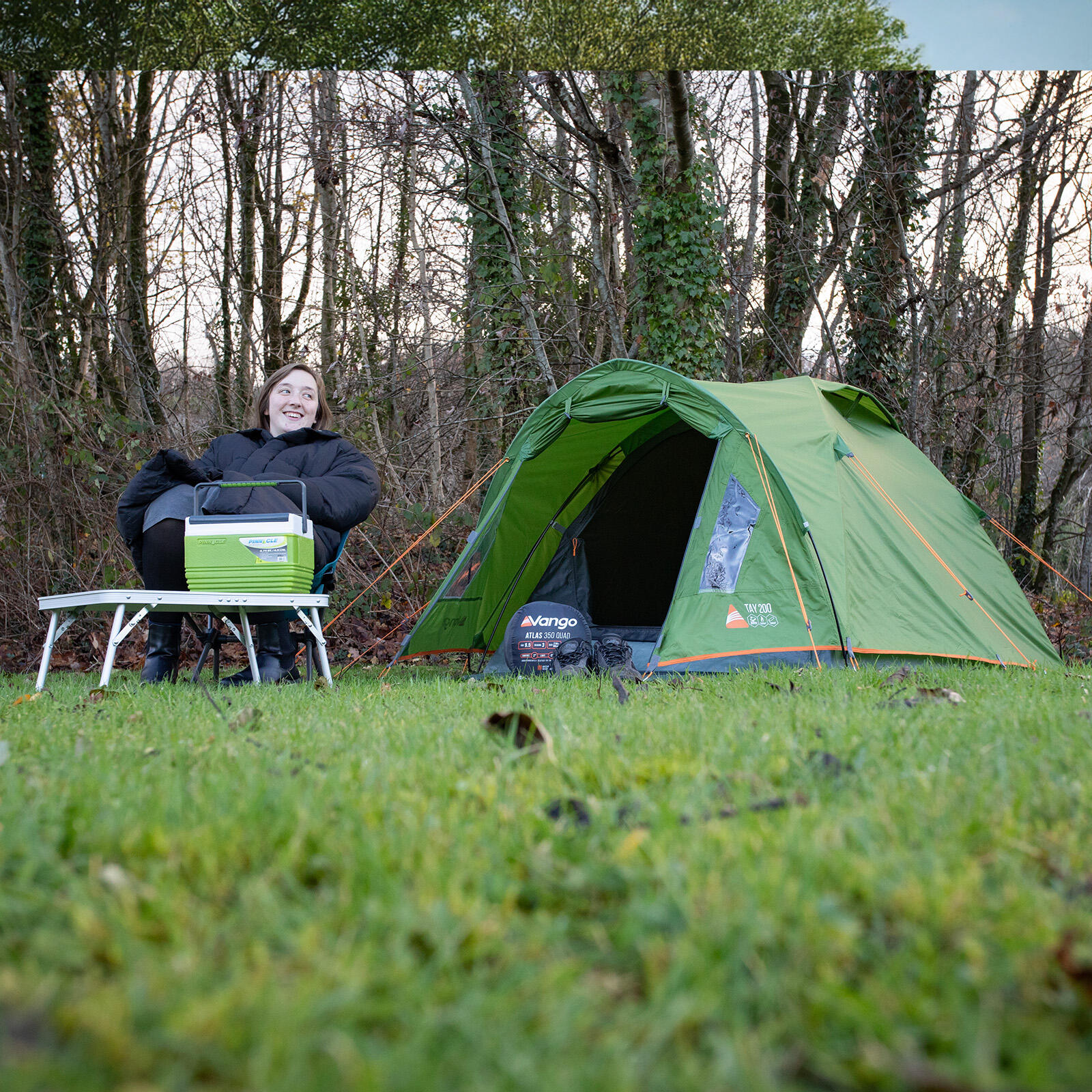 Tienda de campaña tipo domo Tay 200 camping 2 personas bicicleta vestíbulo 3 kg 4/7