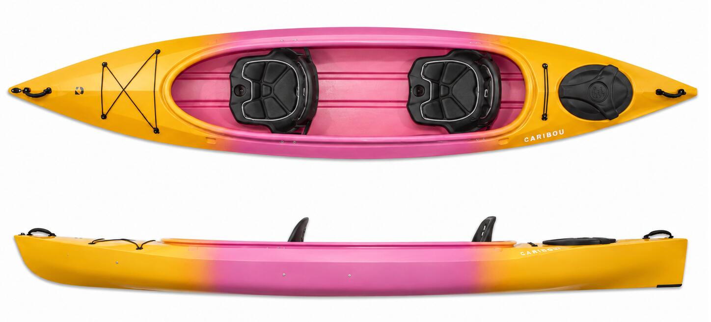 Kajak dwuosobowy do pływania Kayak Zone Caribou Adventure Lux z lukiem