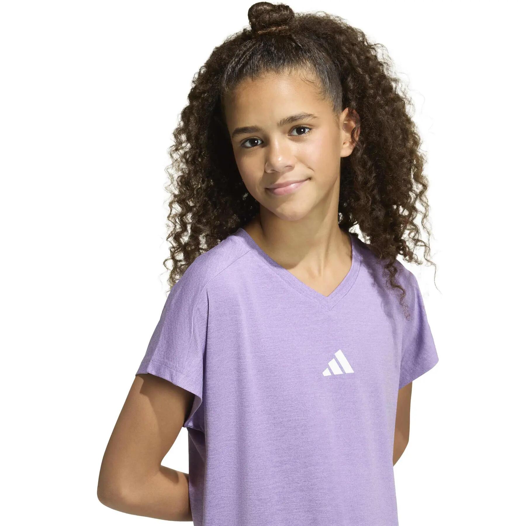 Camiseta de cuello en V para niña adidas Goto PZ 4/5