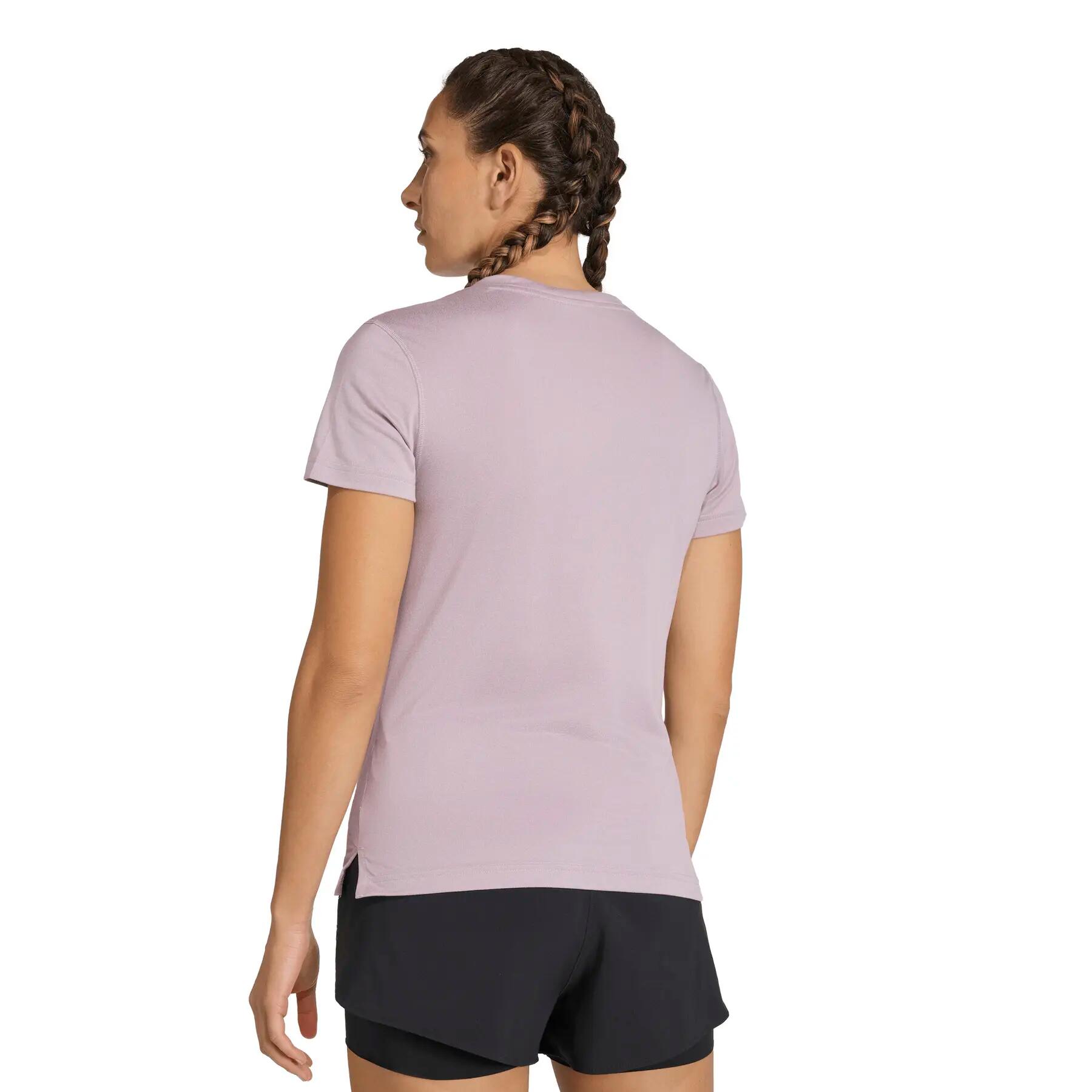 Dames-T-shirt adidas Workout Essentials V-Neck 3/6