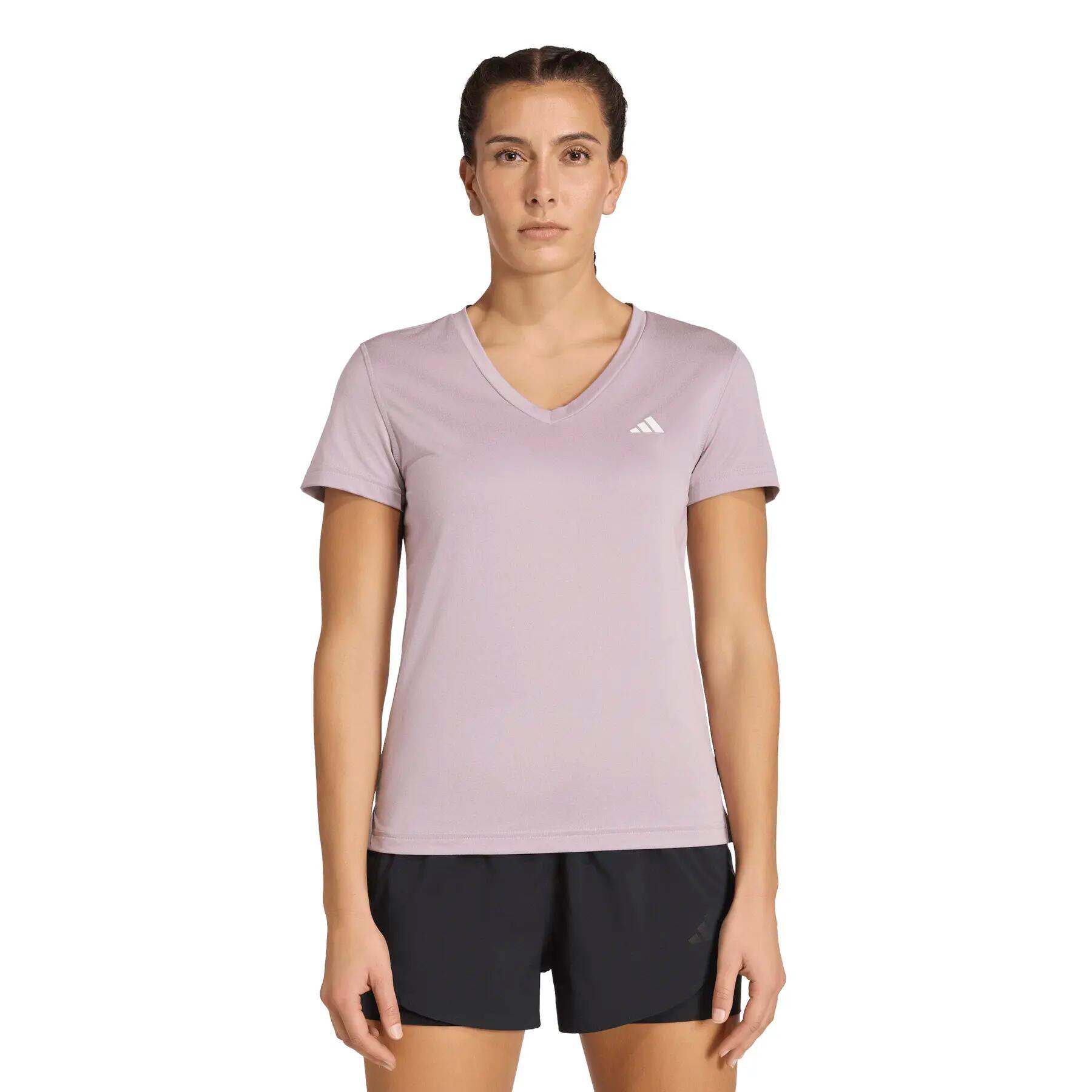 Dames-T-shirt adidas Workout Essentials V-Neck 2/6