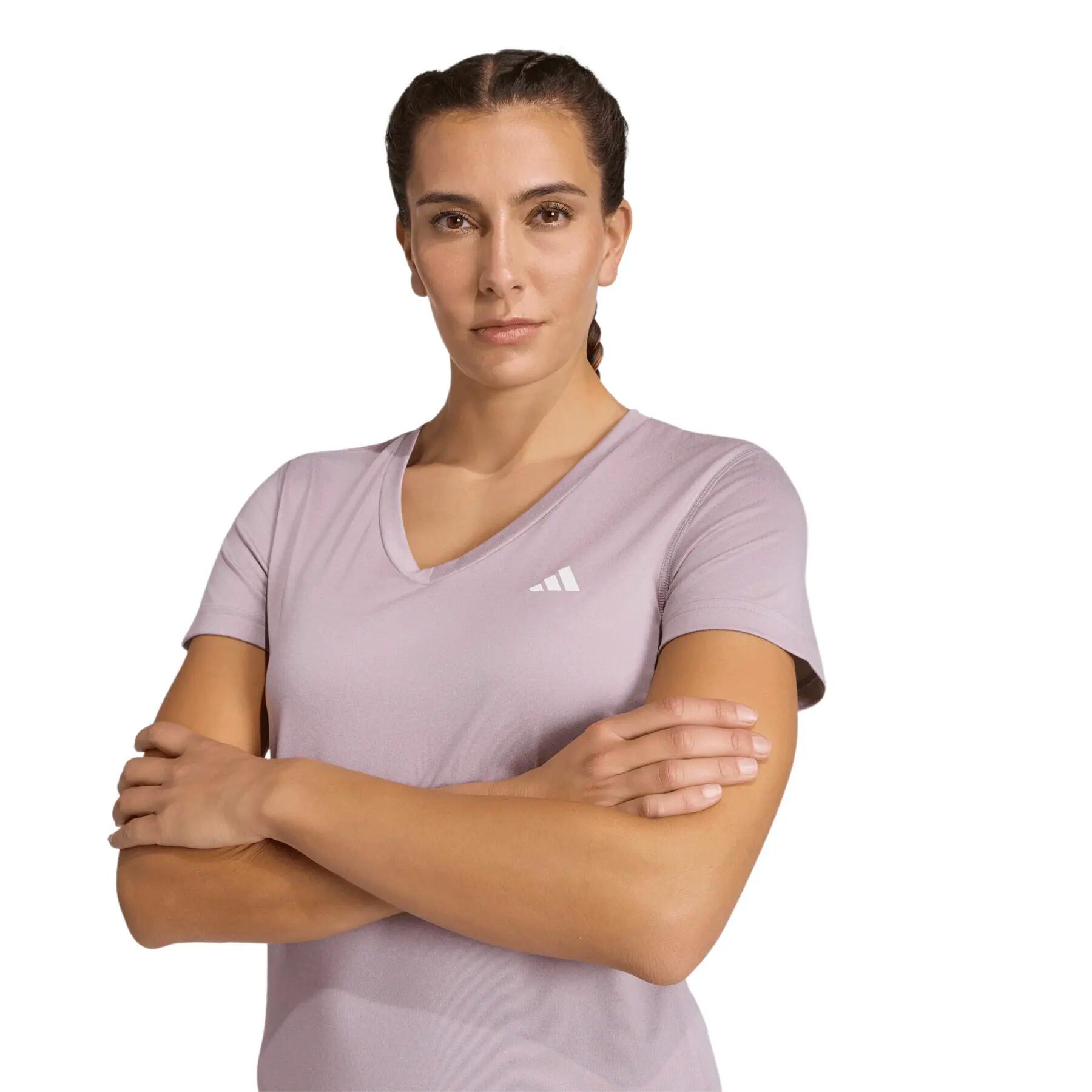 Dames-T-shirt adidas Workout Essentials V-Neck 5/6