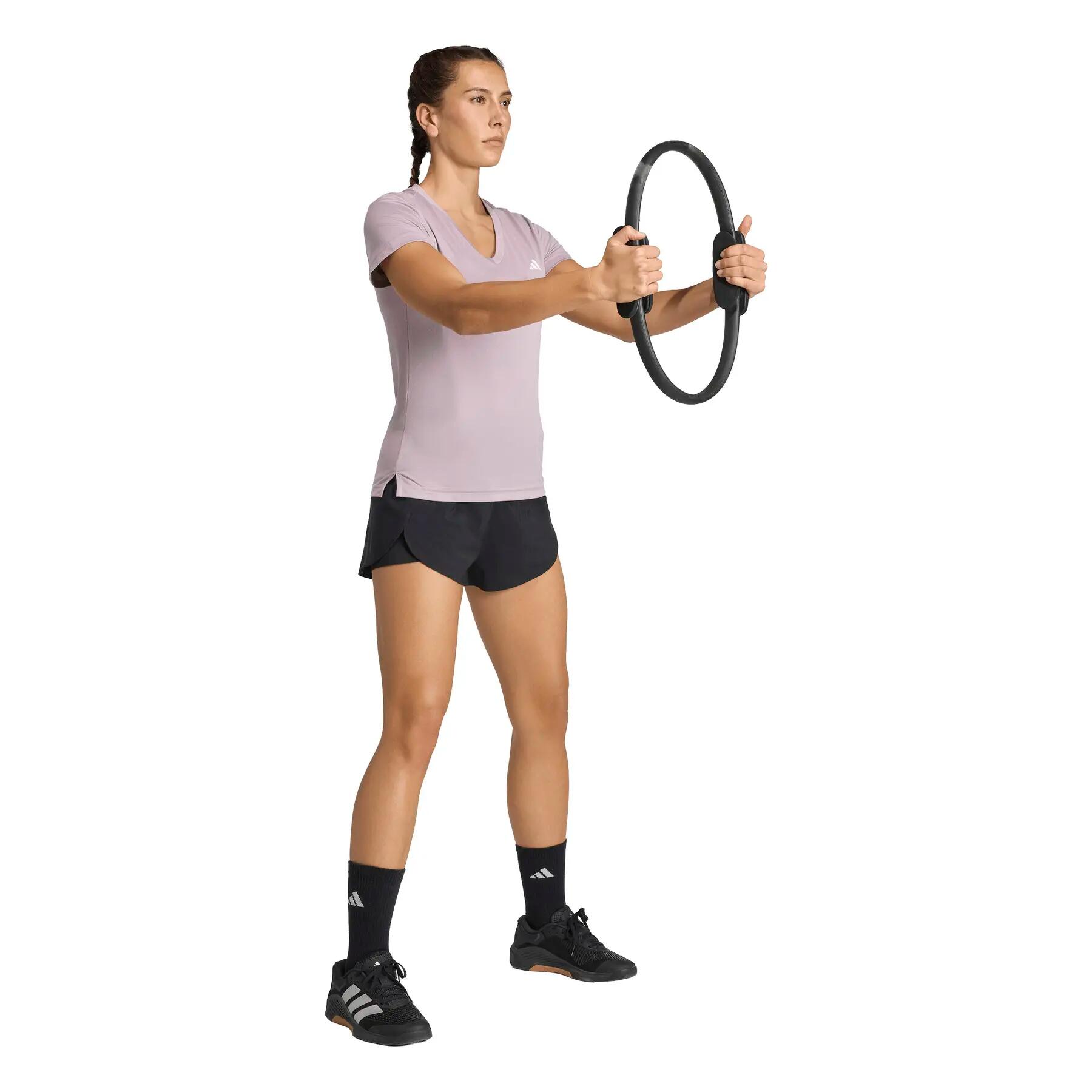 Dames-T-shirt adidas Workout Essentials V-Neck 4/6