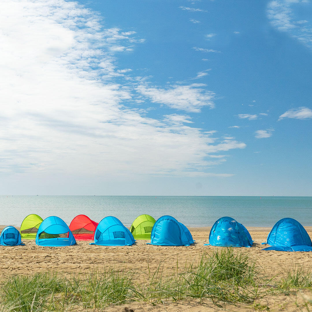 Pop Up Strandmuschel Zack II - Strandzelt, selbstaufbauend,
Moskitonetz, grün 5/7