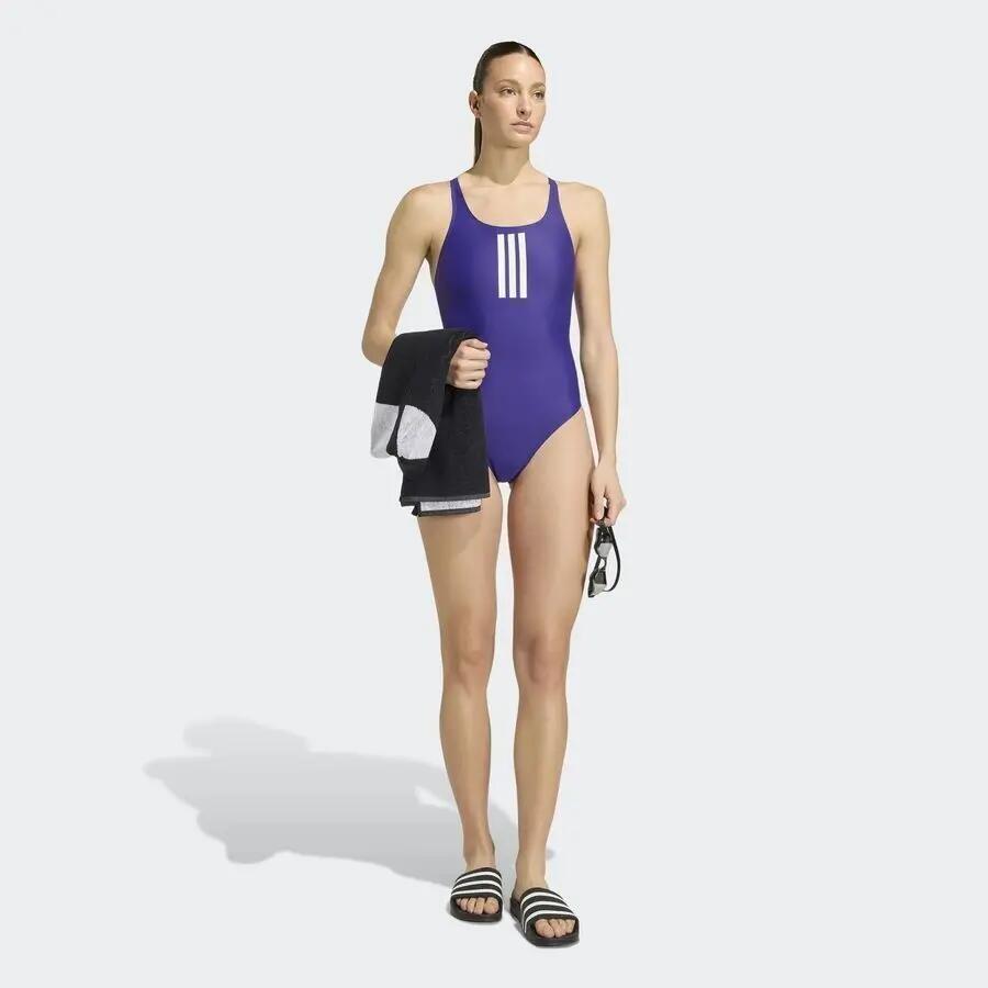 Women's V-back one-piece swimsuit adidas 3-Stripes 3/3