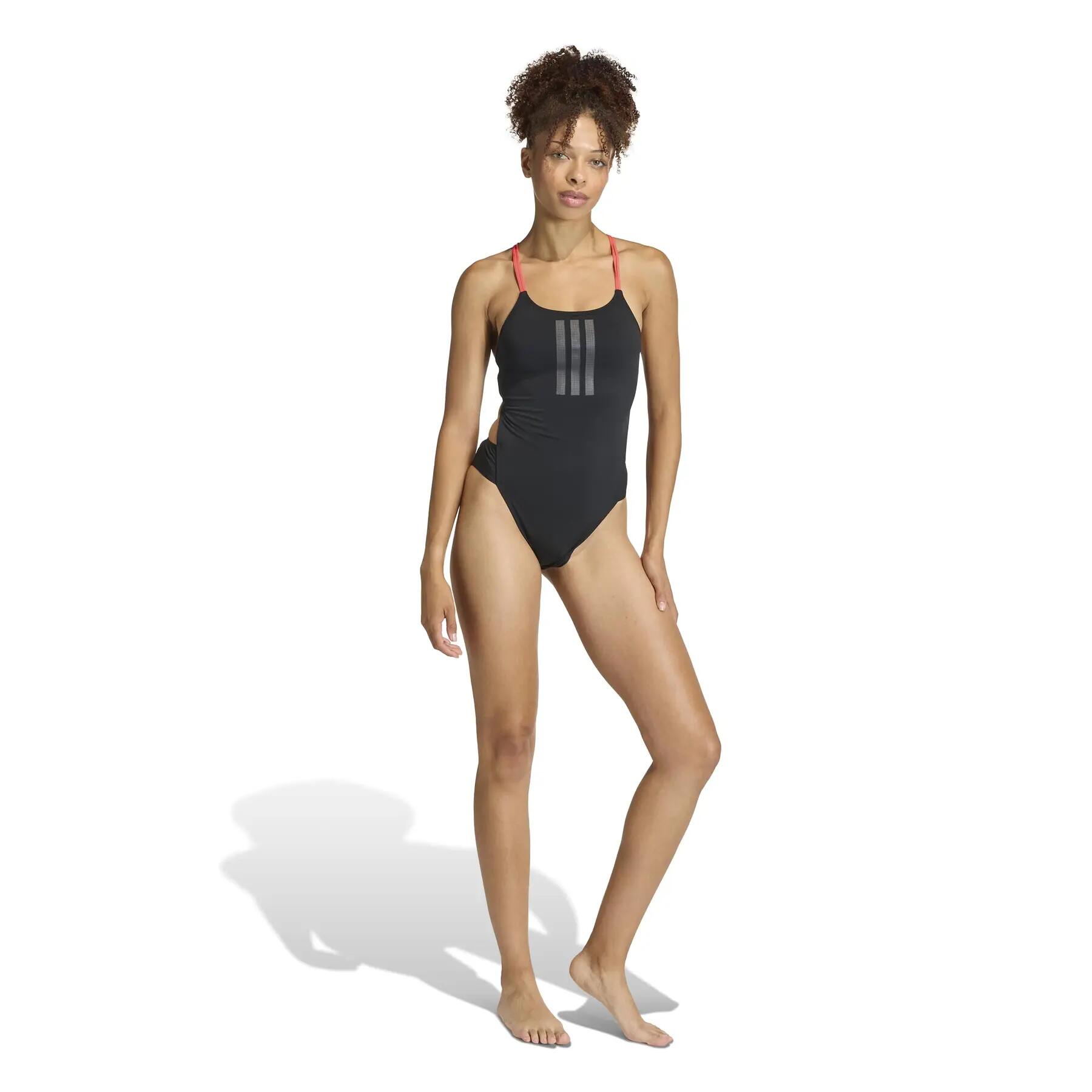 Women's 1-piece swimsuit adidas Ripstream 3-Stripes Tie Back 3/6