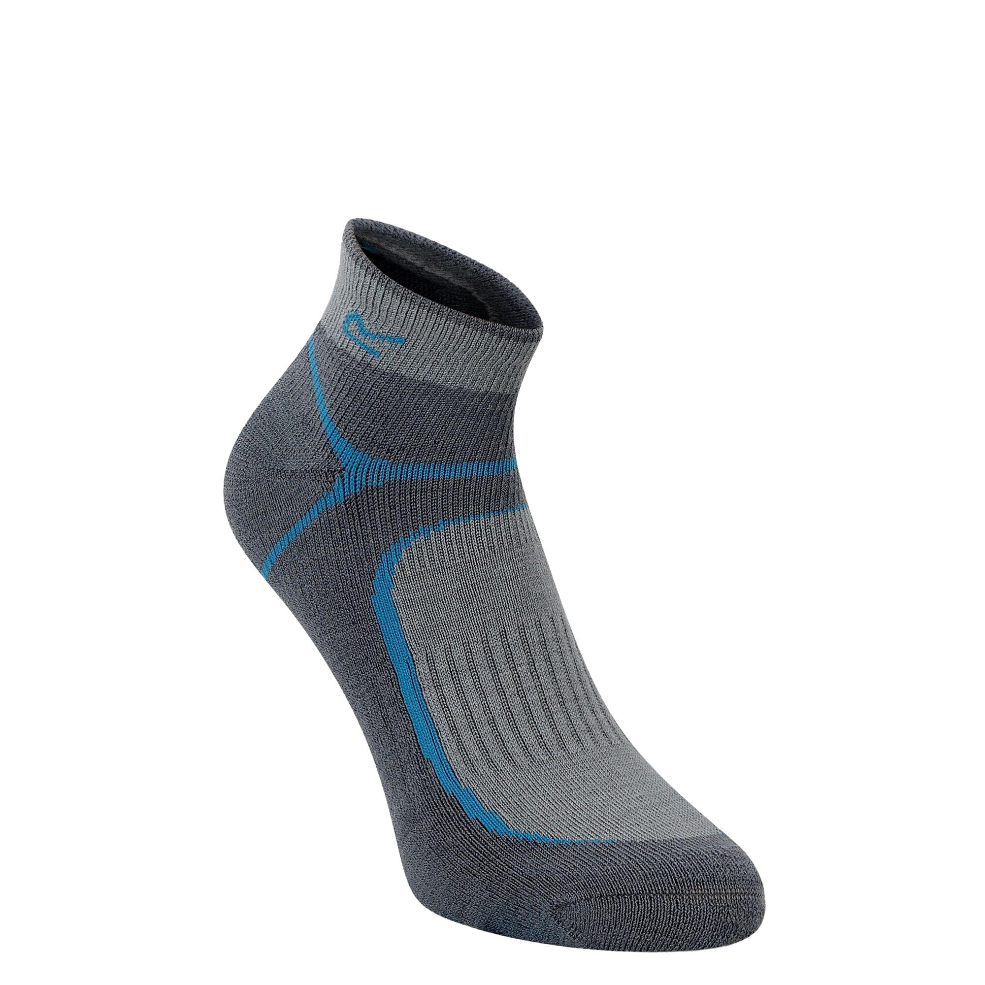 Socquettes TRAIL Femme (Gris Foncé / Bleu Orage) 3/4